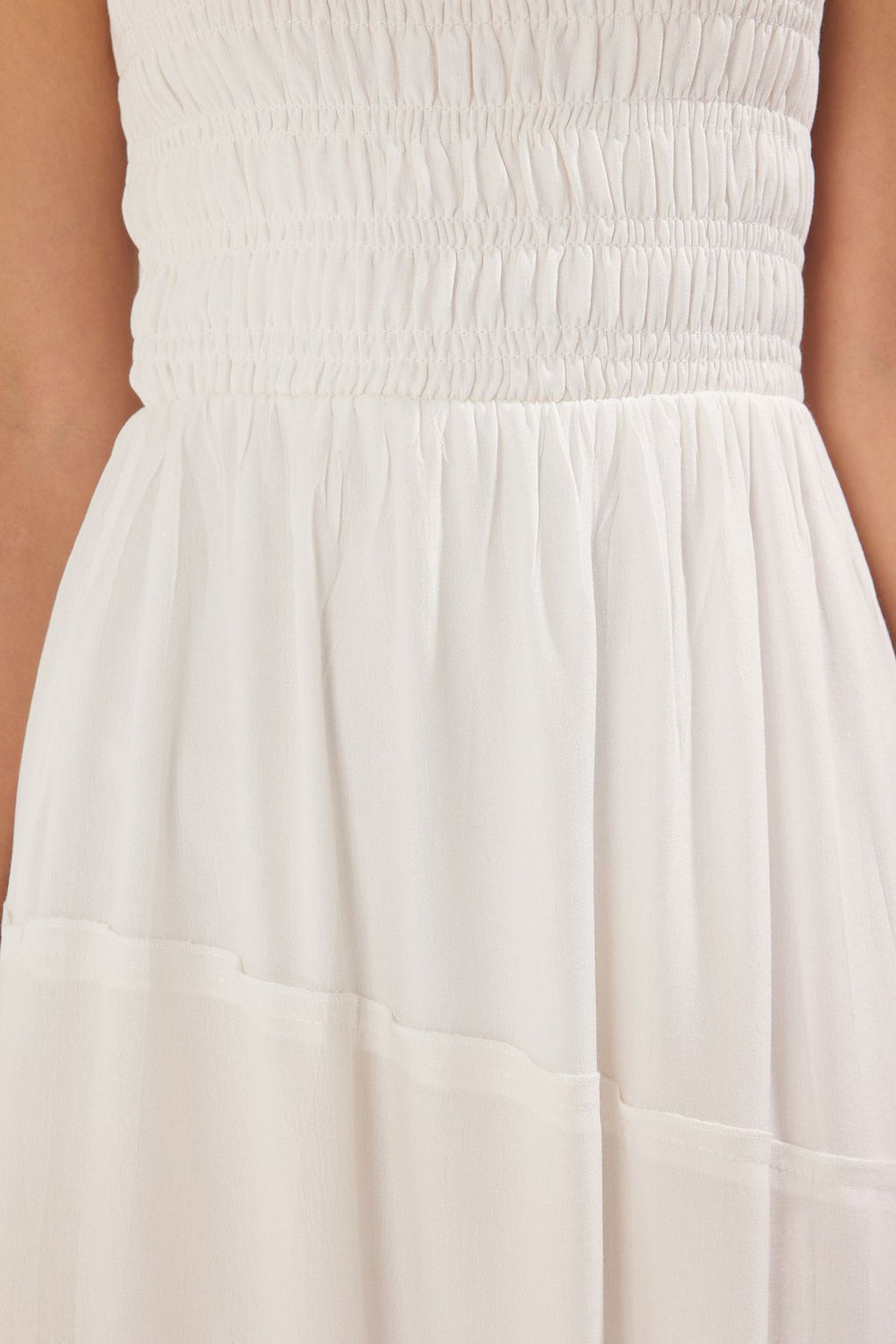 TRENDYOLMILLA Beyaz Duz Maxi Dokuma Elbise TWOSS25EL00752  фото 3