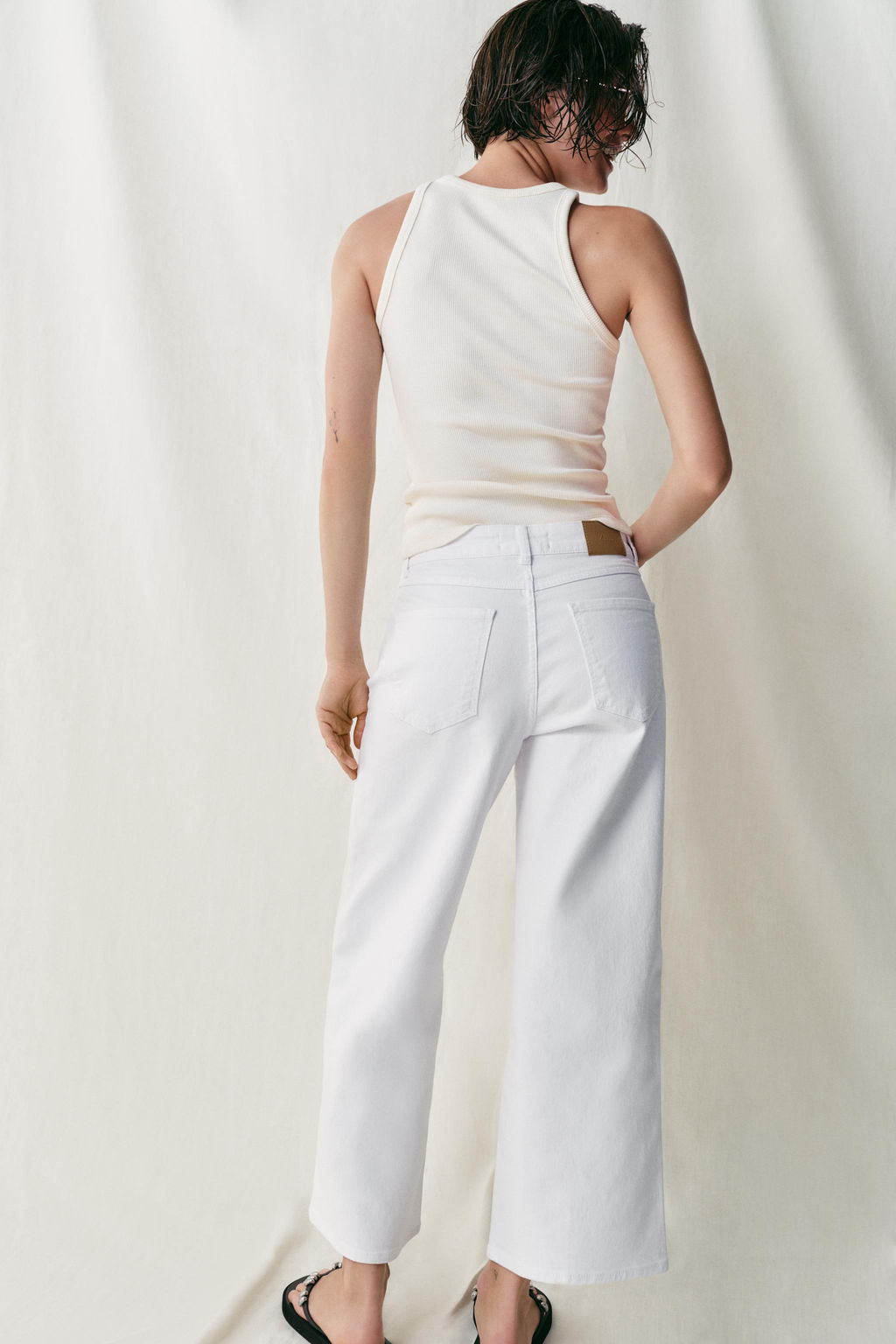 JEANS Z1975 CULOTTE TIRO ALTO COMFORT / Blanco - Zara фото 5