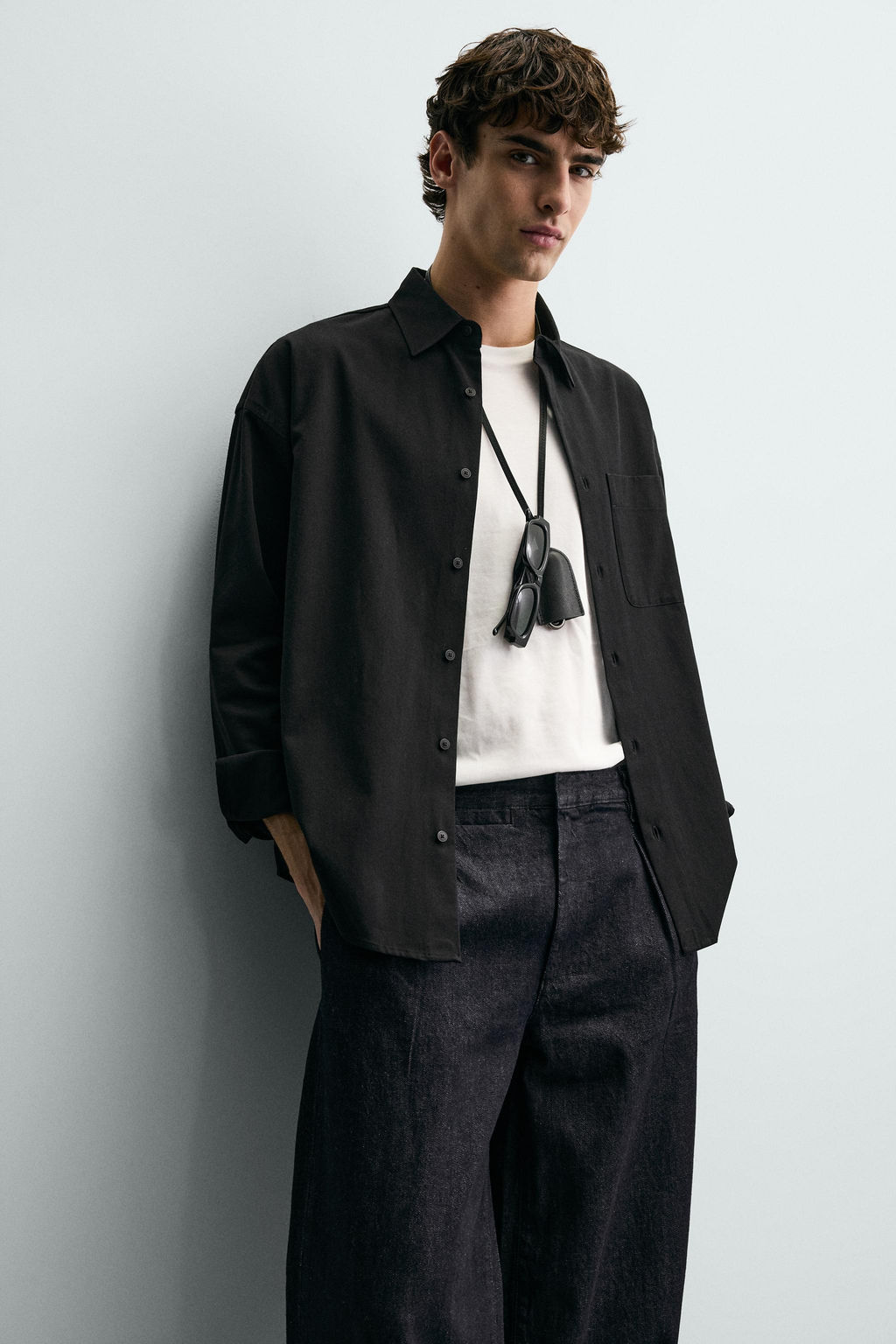 Рубашка Fluida Relaxed Fit черная