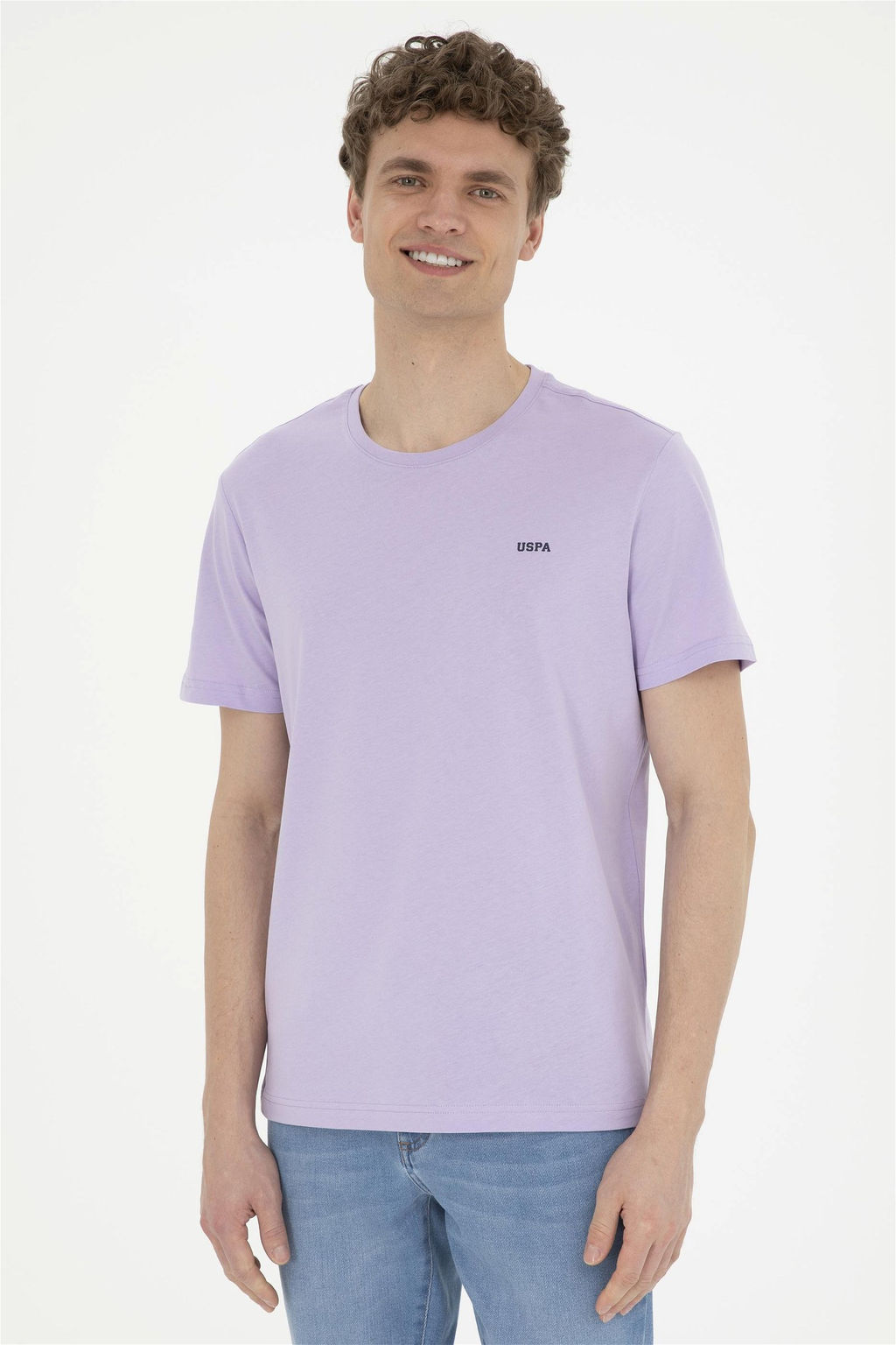 U. S. Polo Assn / Мужская сиреневая базовая футболка - U.s. polo assn фото 3
