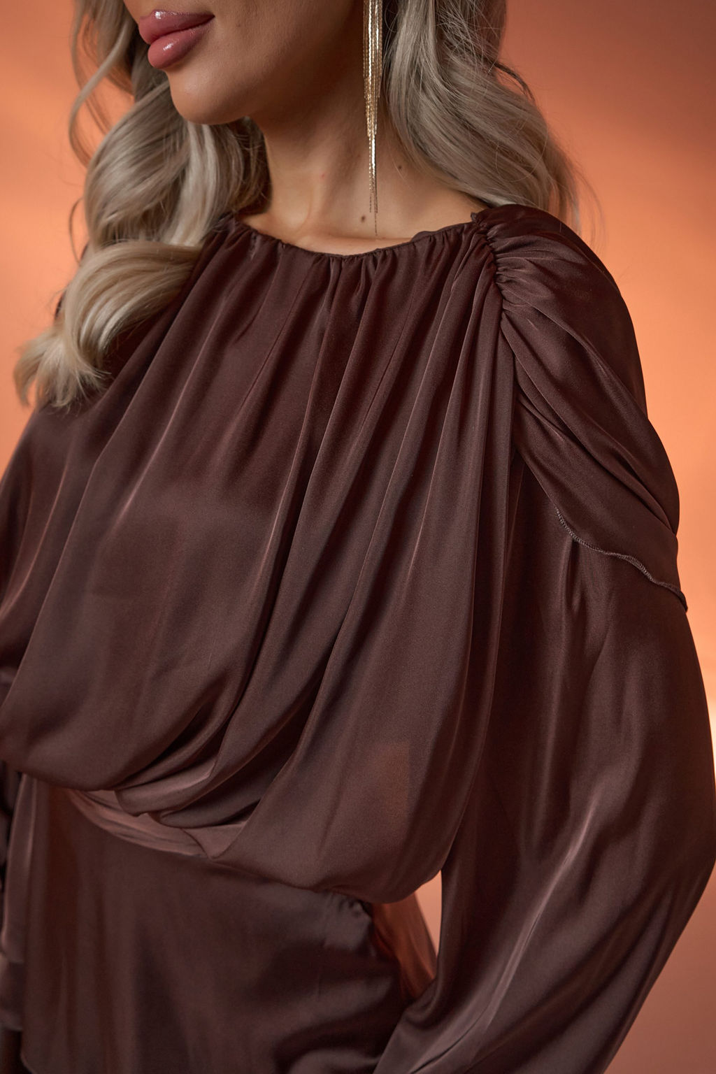Платье Муза (шоколадный) - Эльза фото 21