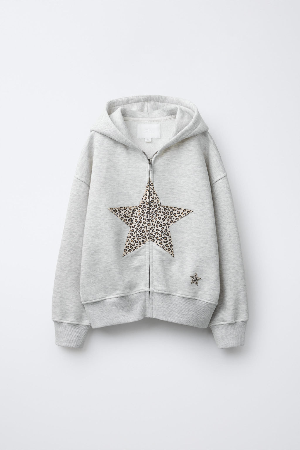 ANIMAL PRINT STAR ZIP-UP HOODIE - Zara фото 7