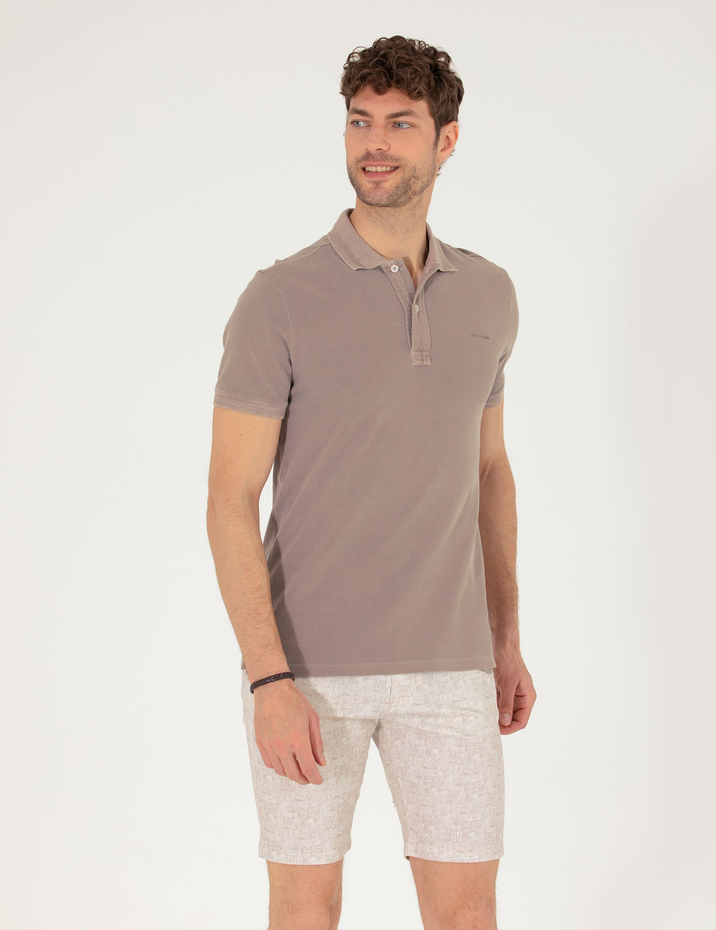 Vizon Slim Fit Dokulu Polo Yaka Ti__rt
