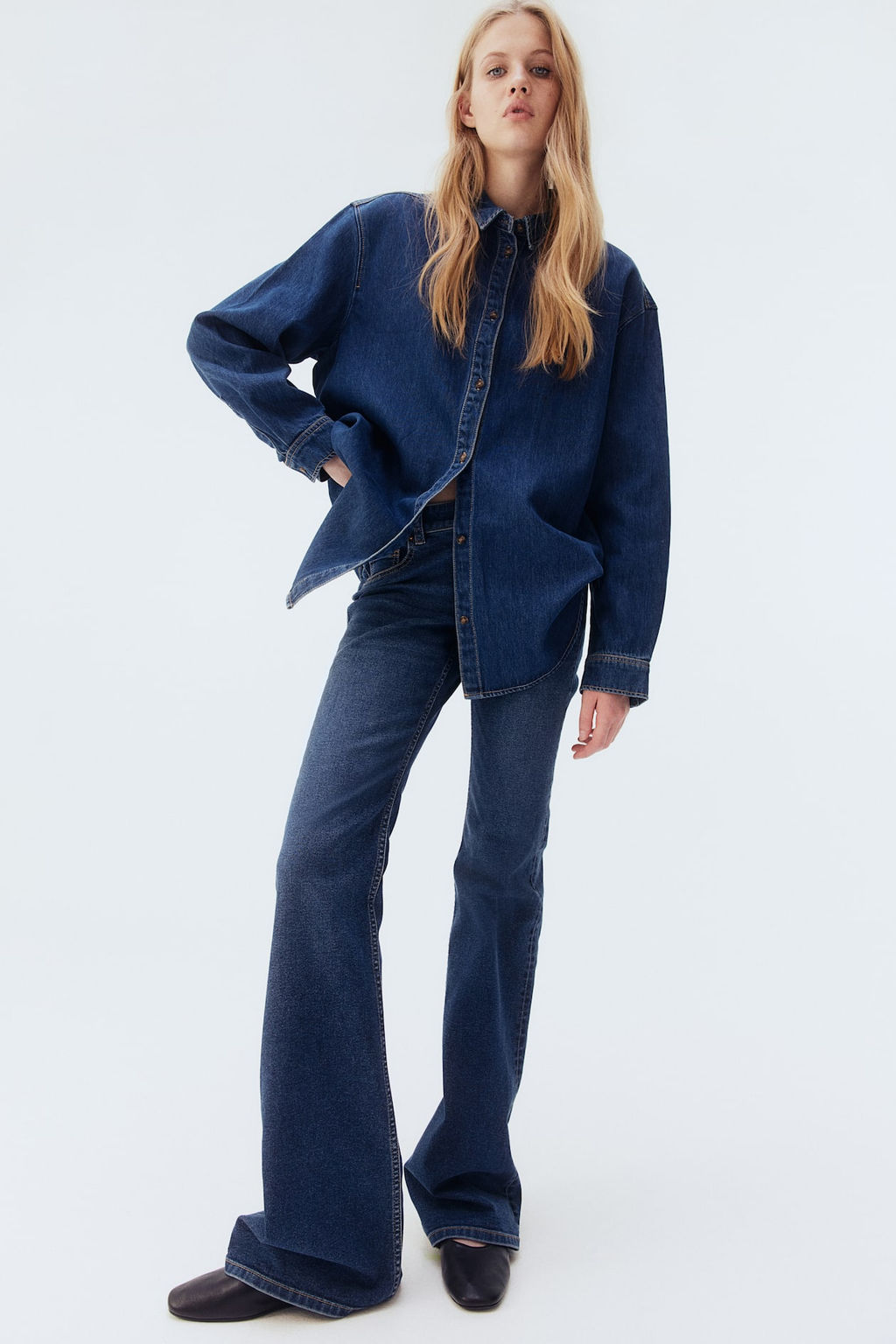 Camisa denim oversize - H&m фото 3