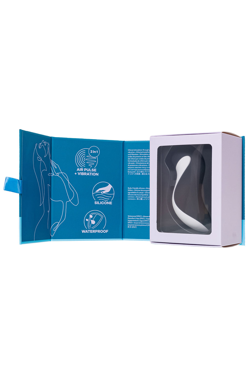 Вакуум-волновой бесконтактный стимулятор клитора Satisfyer Orca, силикон, черный, 11,5 см.  фото 10