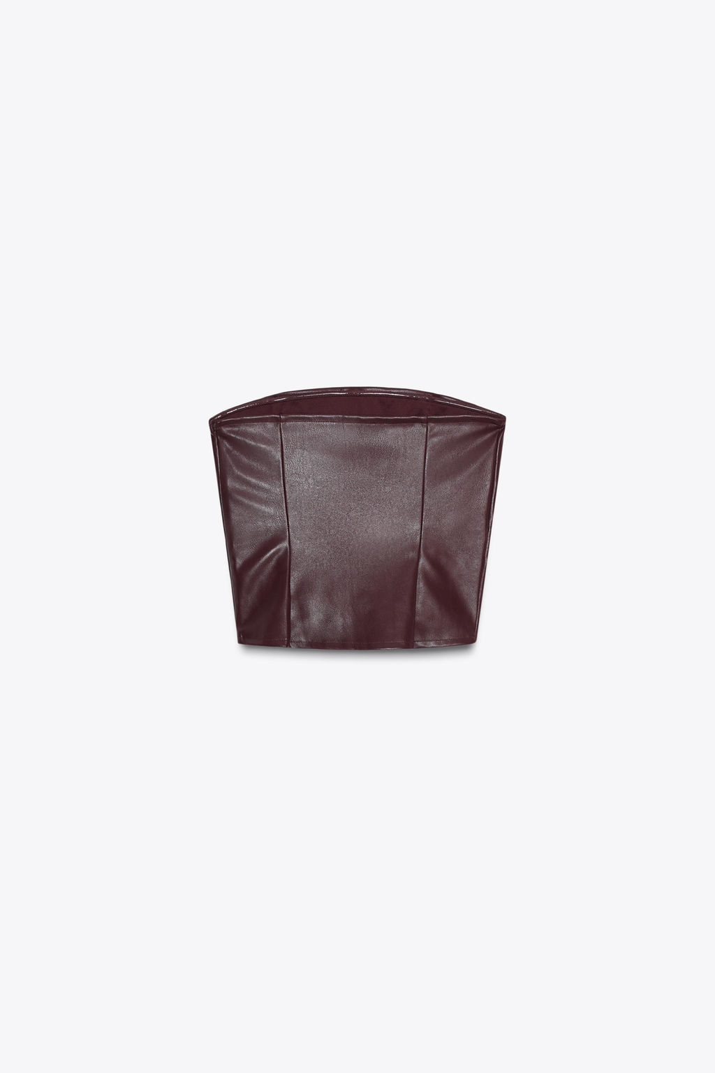 STUDDED FAUX LEATHER BANDEAU TOP - Zara фото 8