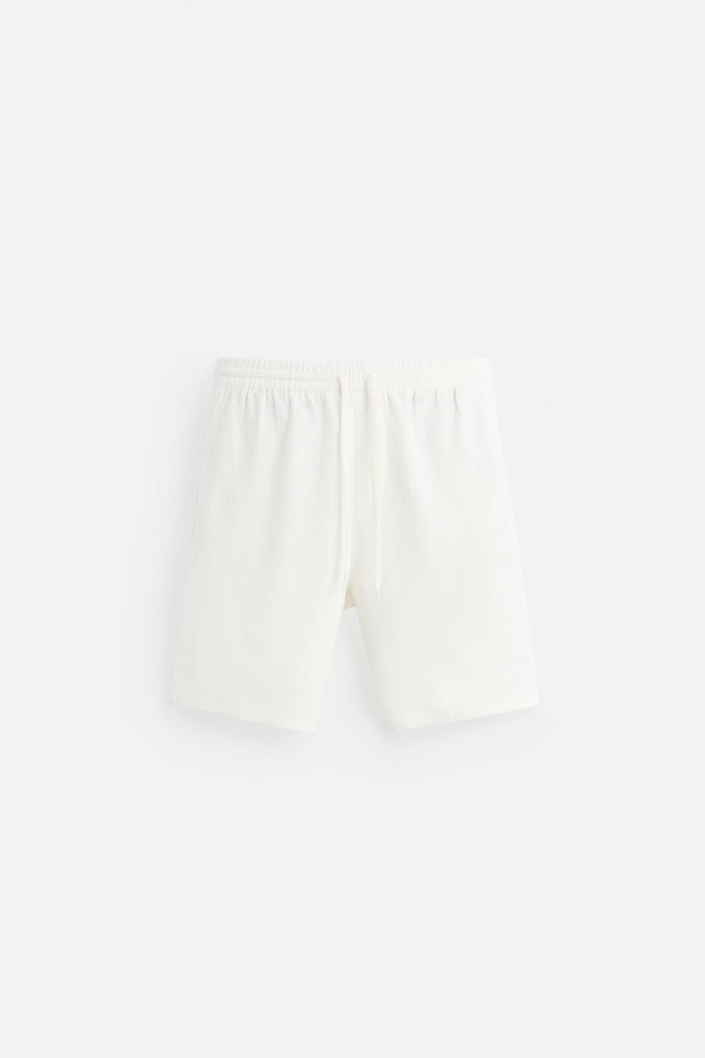LINEN - VISCOSE BERMUDA SHORTS - Zara фото 38