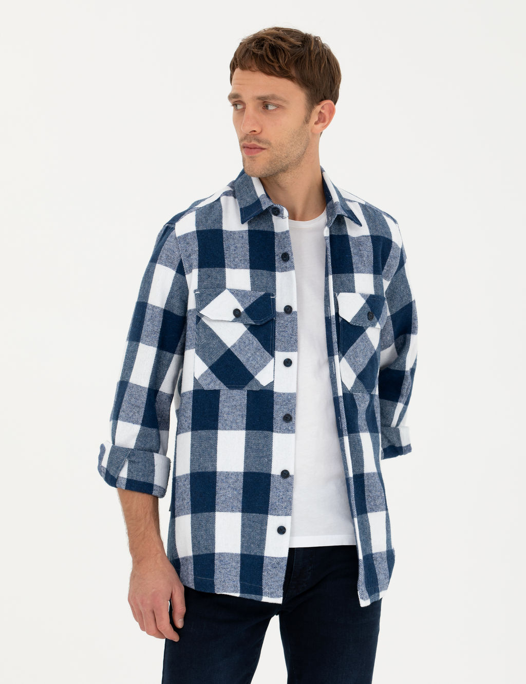 Lacivert Comfort Fit G_mlek Ceket