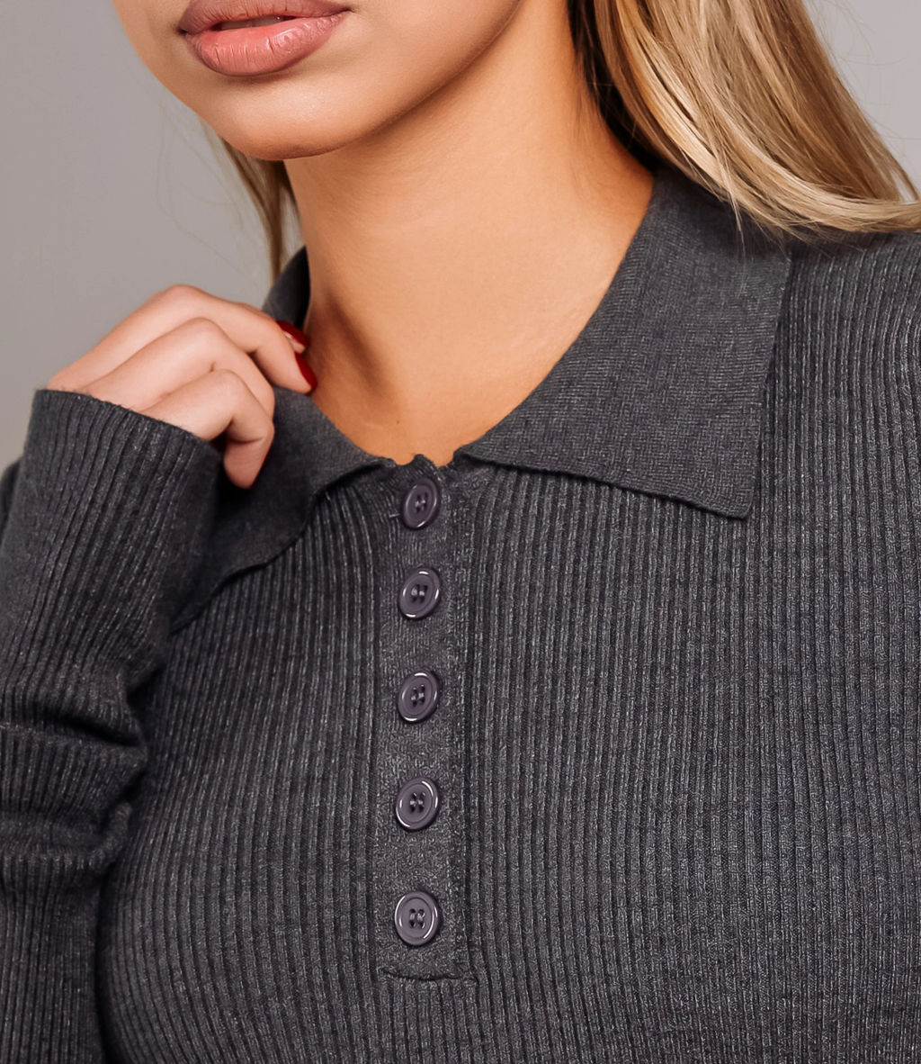 Джемпер #КТ3127, серый