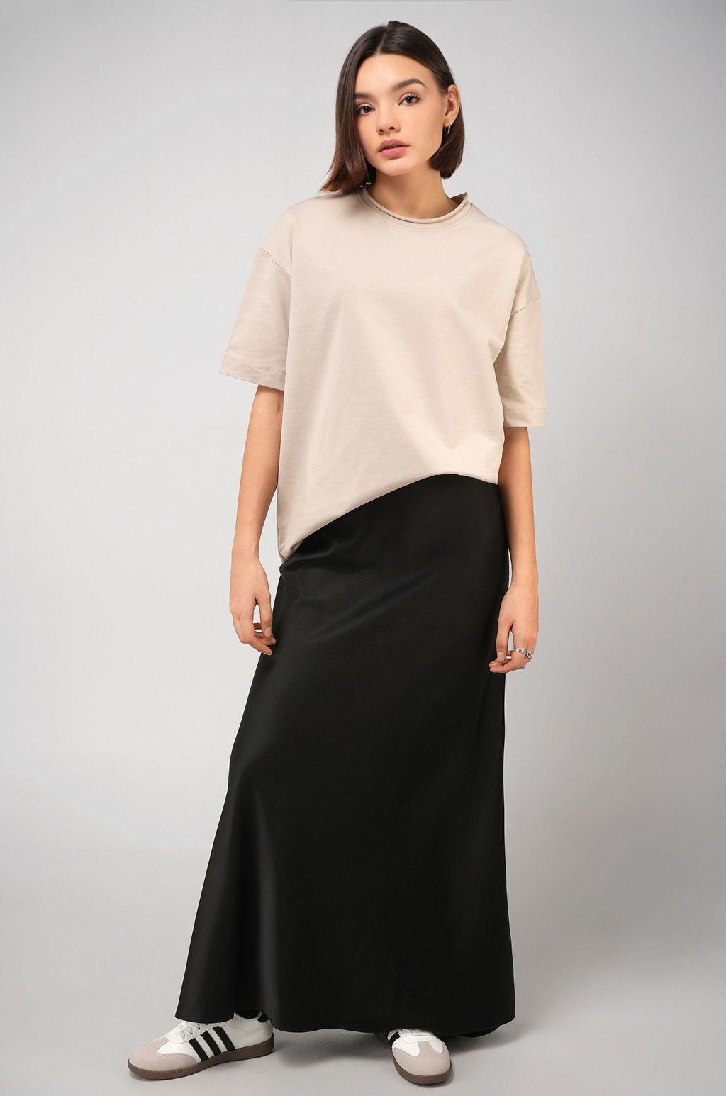 Женская футболка оверсайз из футера двухнитки Happyfox