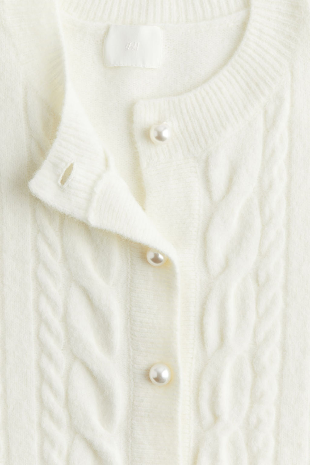 Cardigan en punto trenzado - H&m фото 5