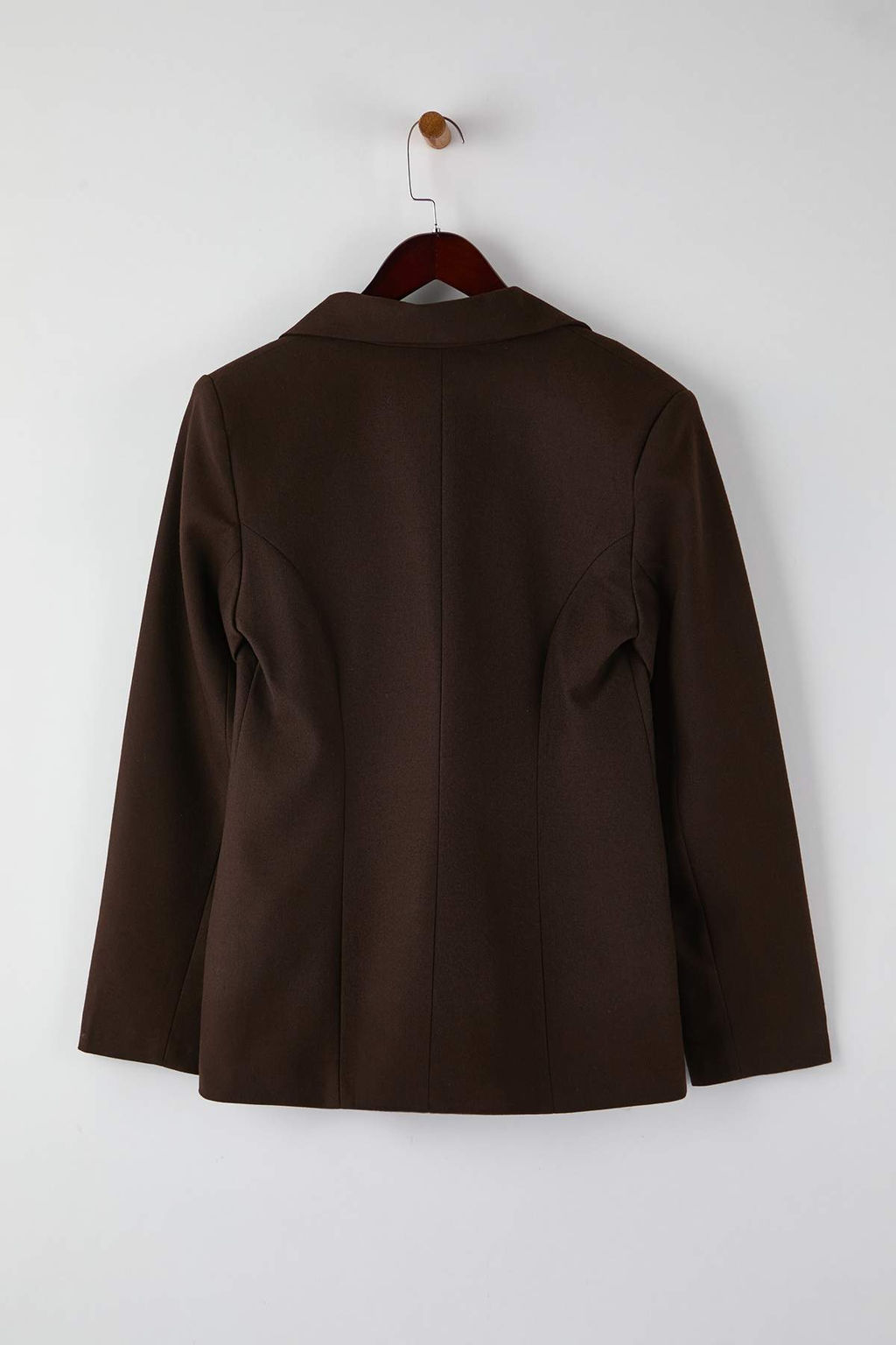 EXCLUSIVE Ozel Koleksiyon Kahverengi Fitted Kase Blazer Ceket TWOAW26BC00054