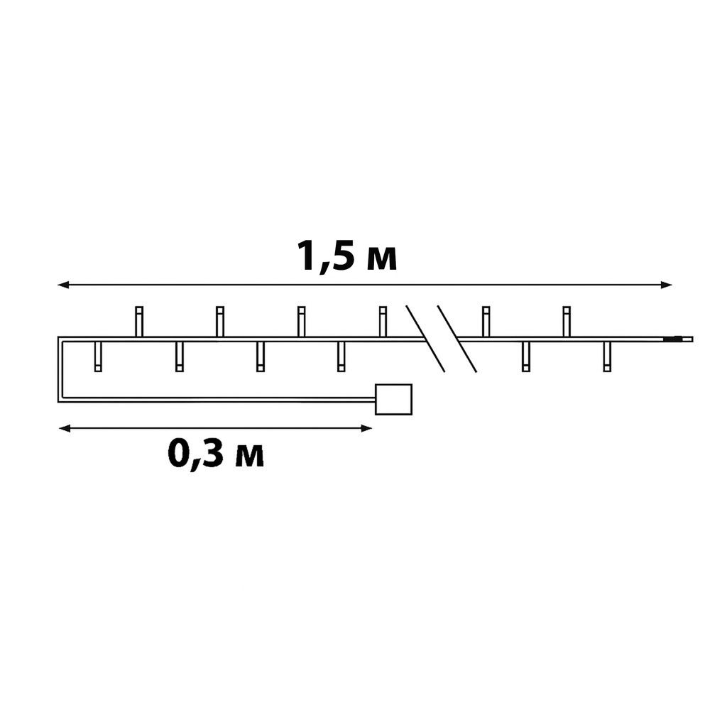 ULD-S0150-010/STB/2AA MULTI IP20 Гирлянда светодиодная на батарейках 2AA (не в/к), 1,5м. 10 светодиодов. Разноцветный свет. Провод прозрачный. TM Uniel