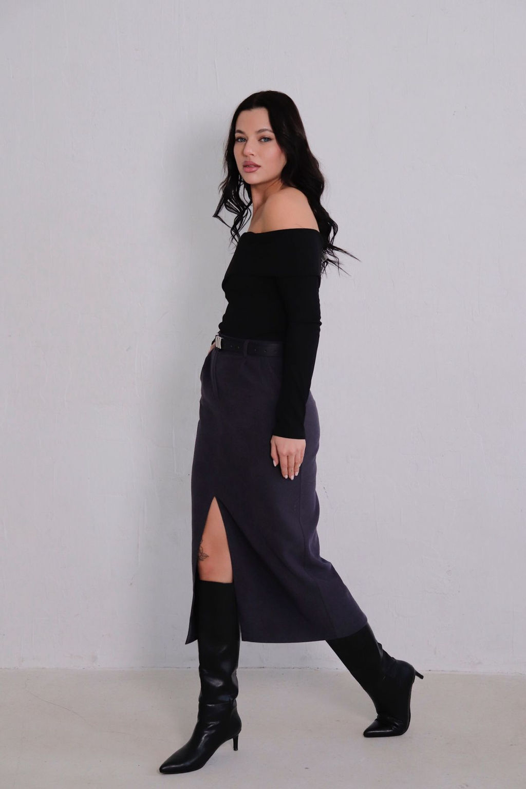 Юбка миди-макси с разрезом спереди - Martichelli фото 148