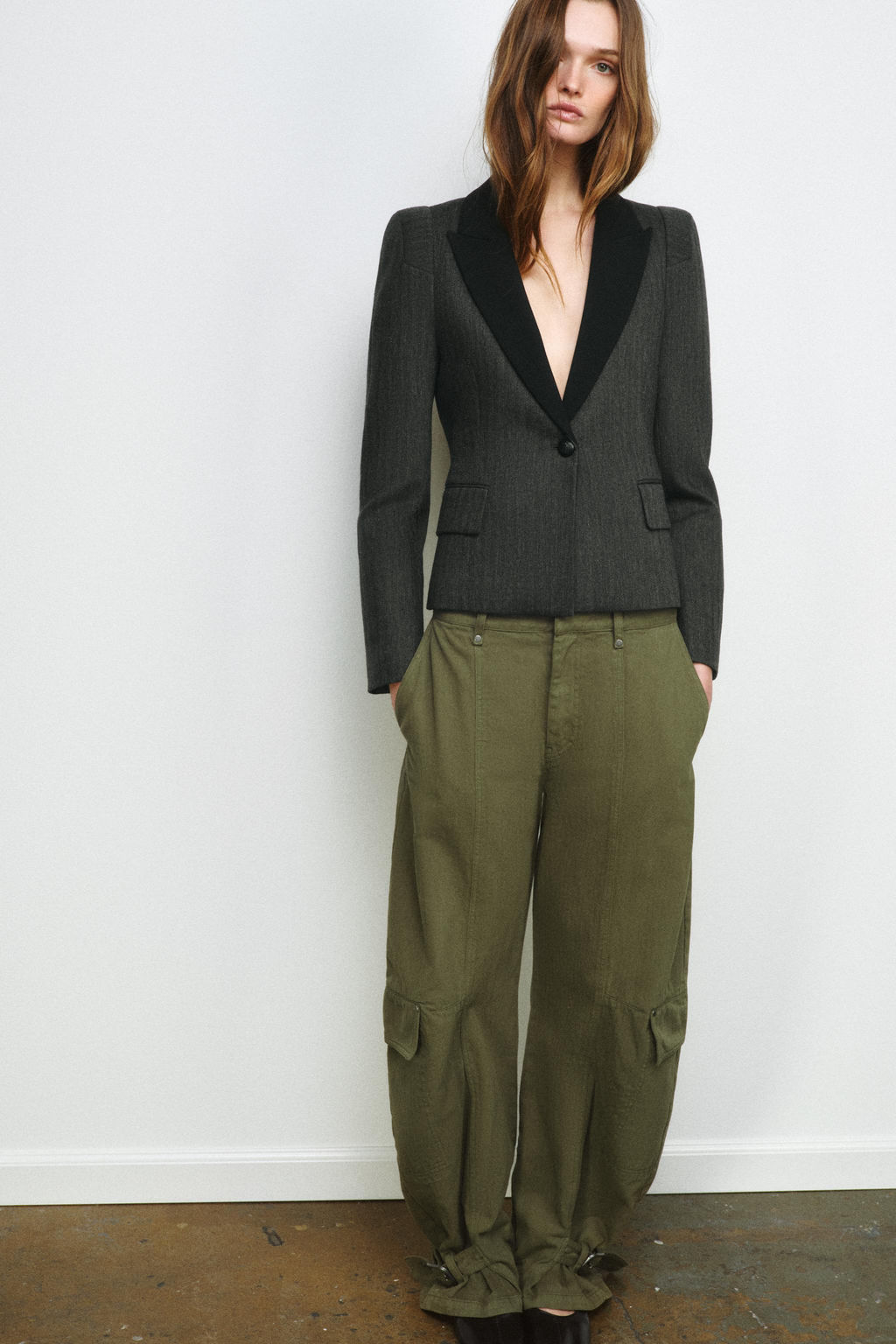 ZW COLLECTION COMBINED HERRINGBONE BLAZER - Zara фото 4