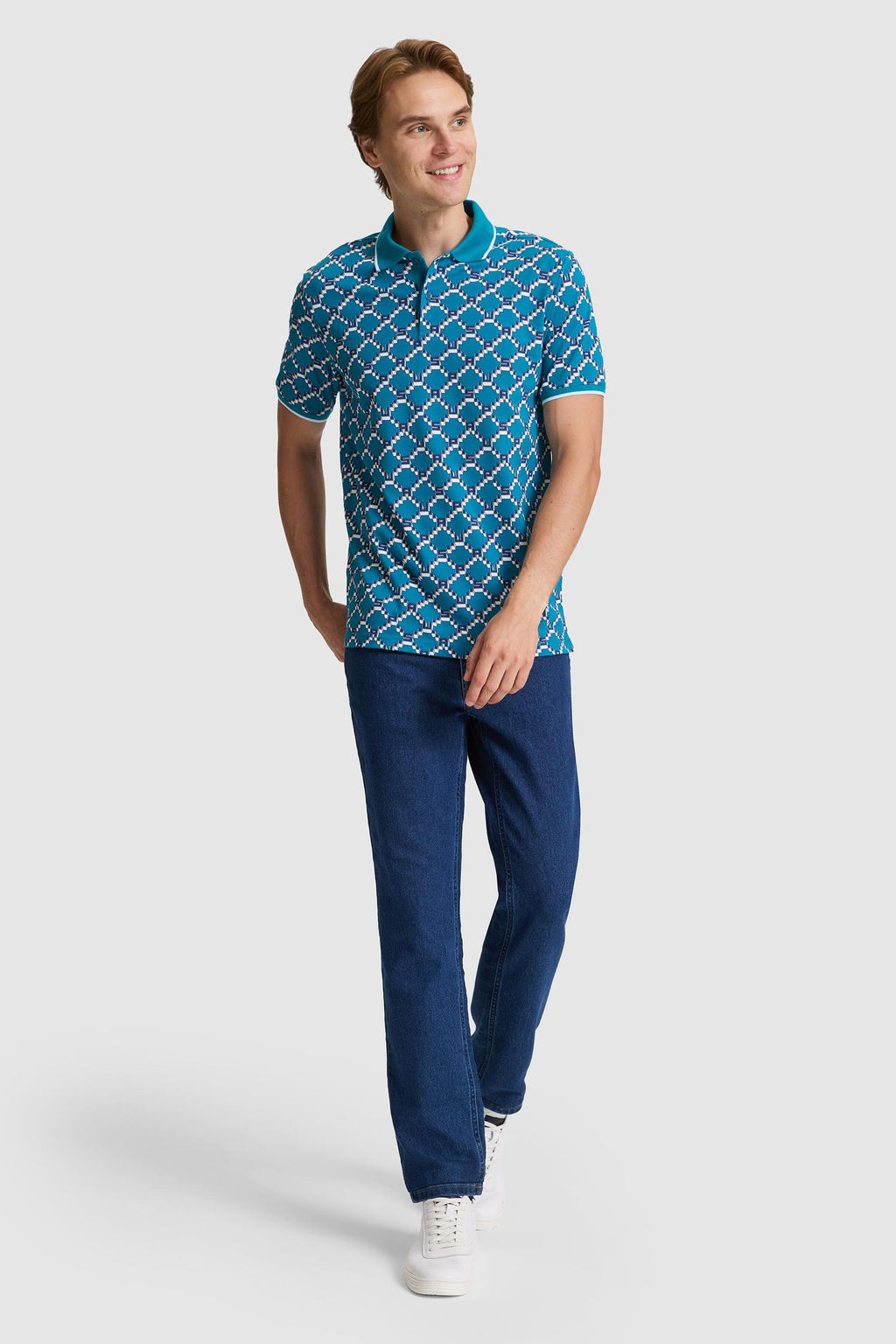 Erkek Petrol Regular Fit Polo Yaka Ti__rt