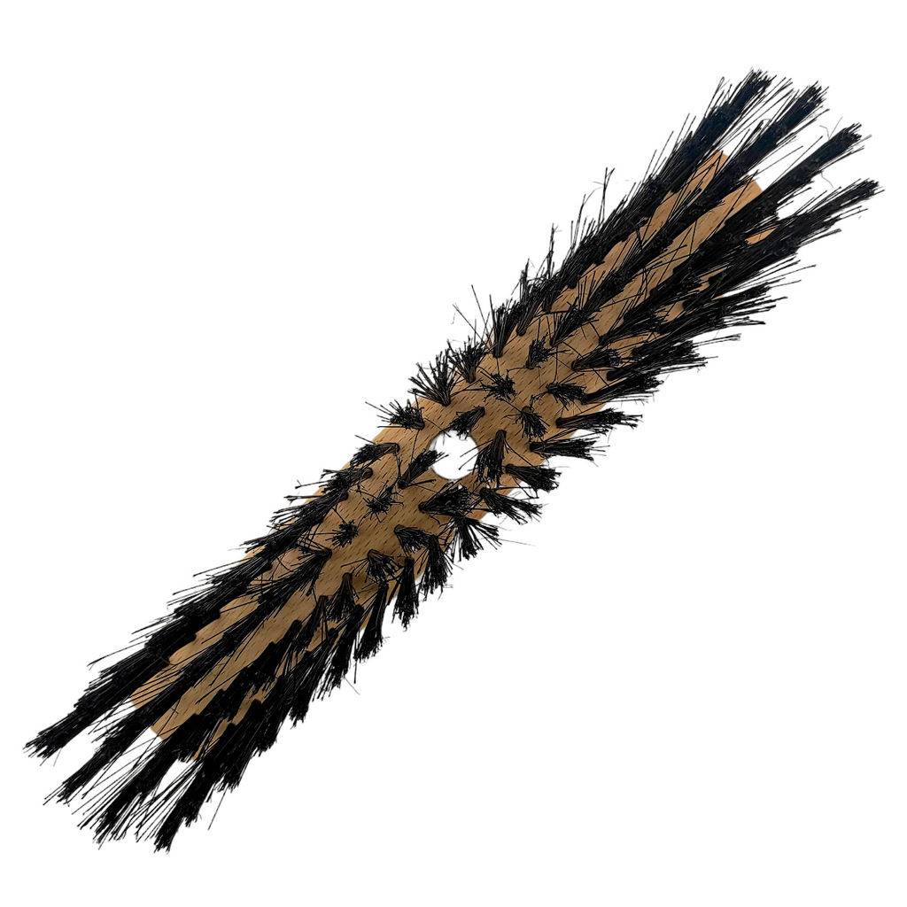 Щетка для пола деревянная 28х5х1,6см, черная щетина 7см, 82 пучка