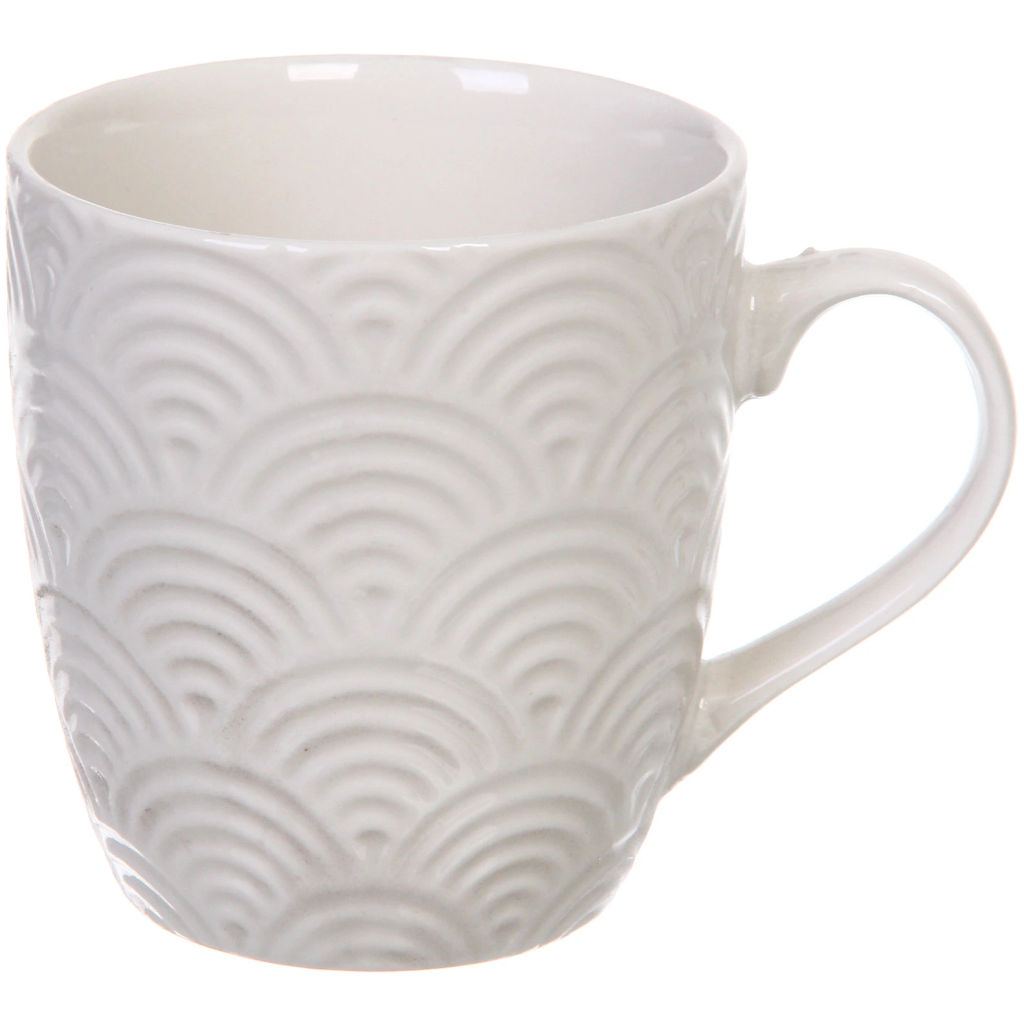 Цена за 4 шт. Кружка керамическая 200мл "Белая" узор