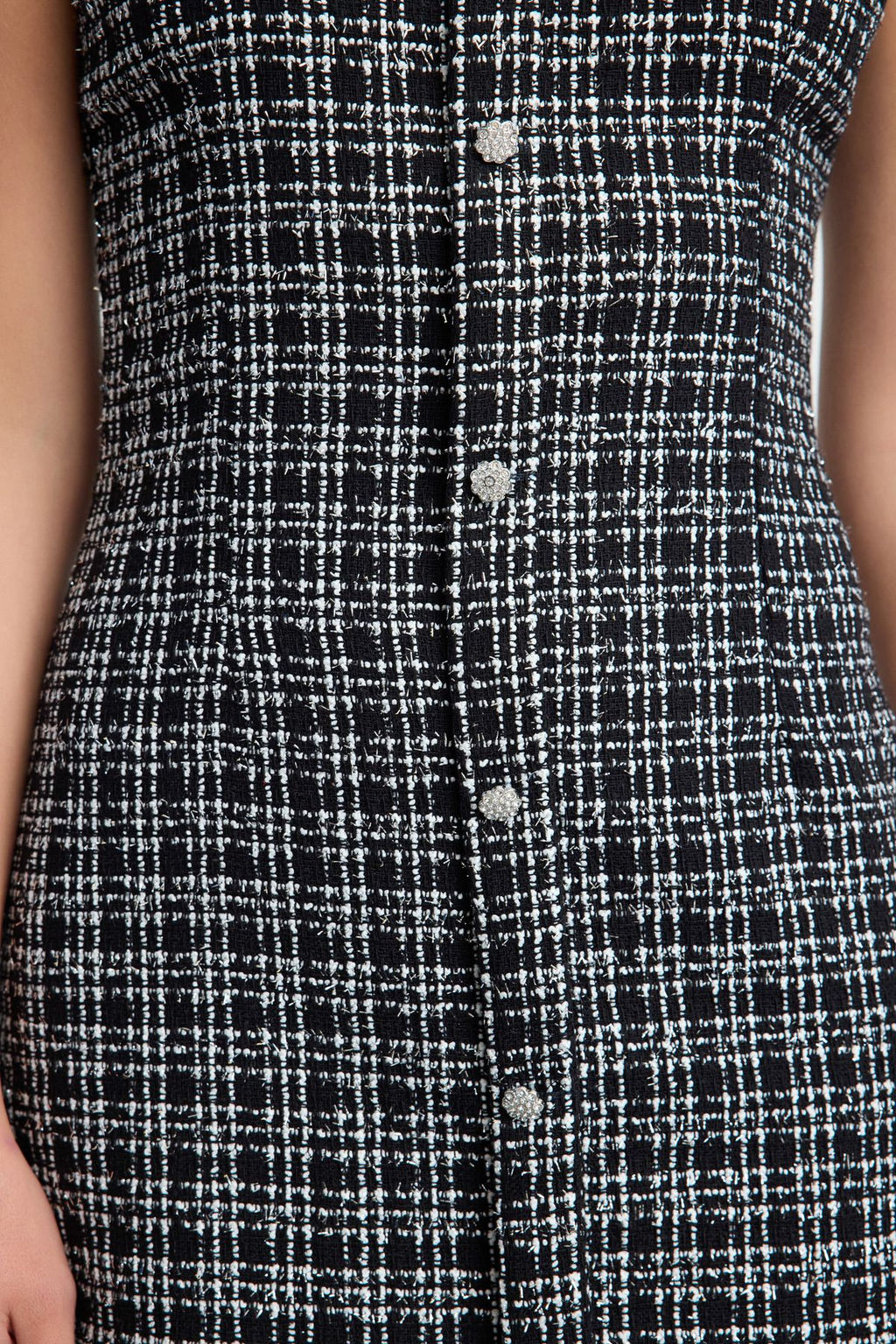 TRENDYOLMILLA Bej Tuvit Dokuma K?sa Elbise TPRAW25EL00076  фото 4