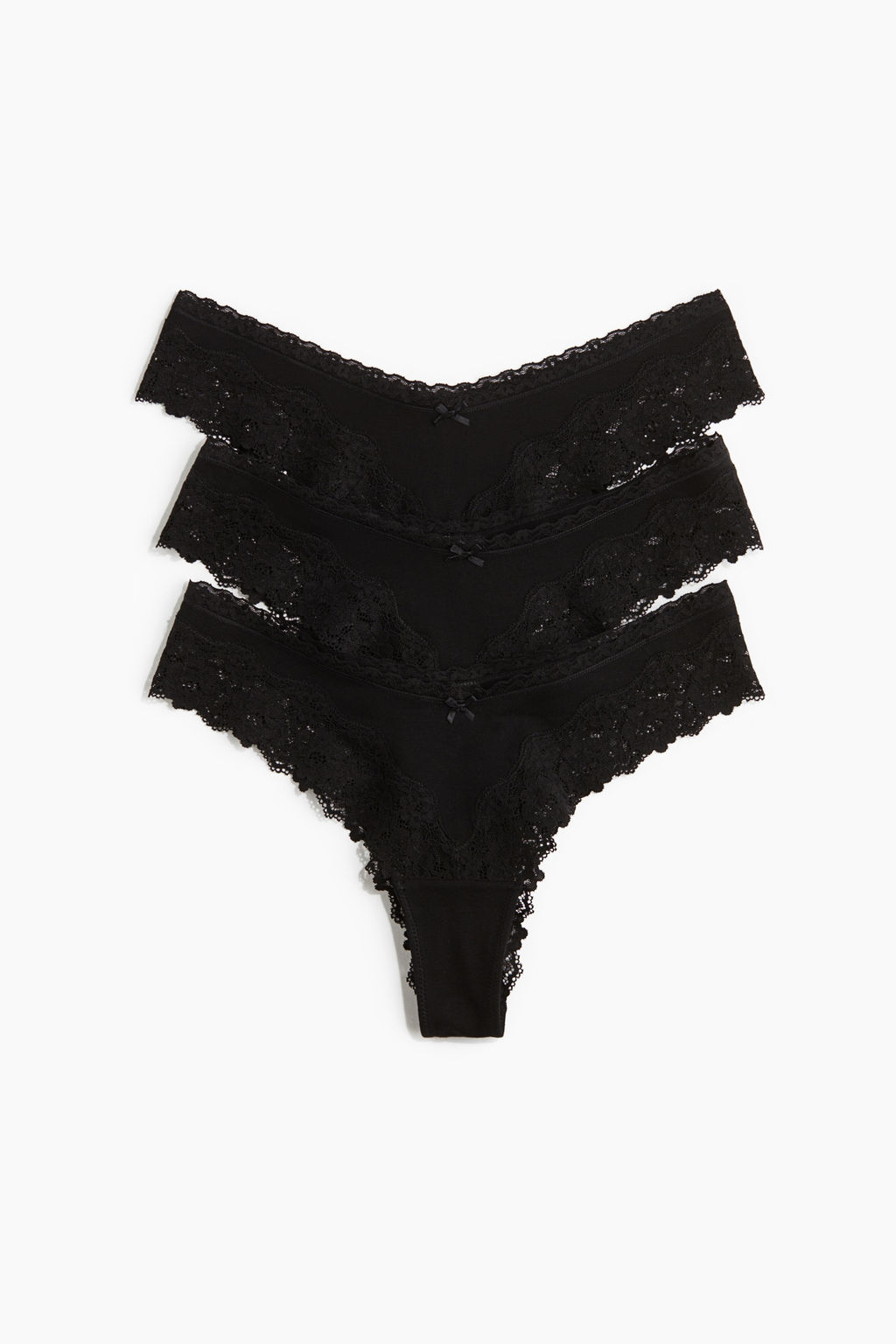Pack de 3 bragas Brazilian de algod?n y encaje - H&m фото 2