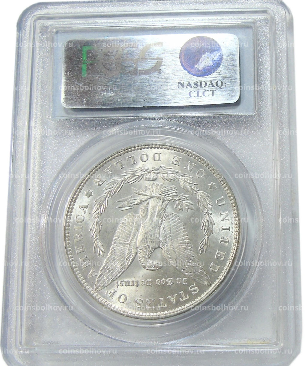 1 доллар 1887 года США Доллар Моргана (в слабе PCGS MS63)
