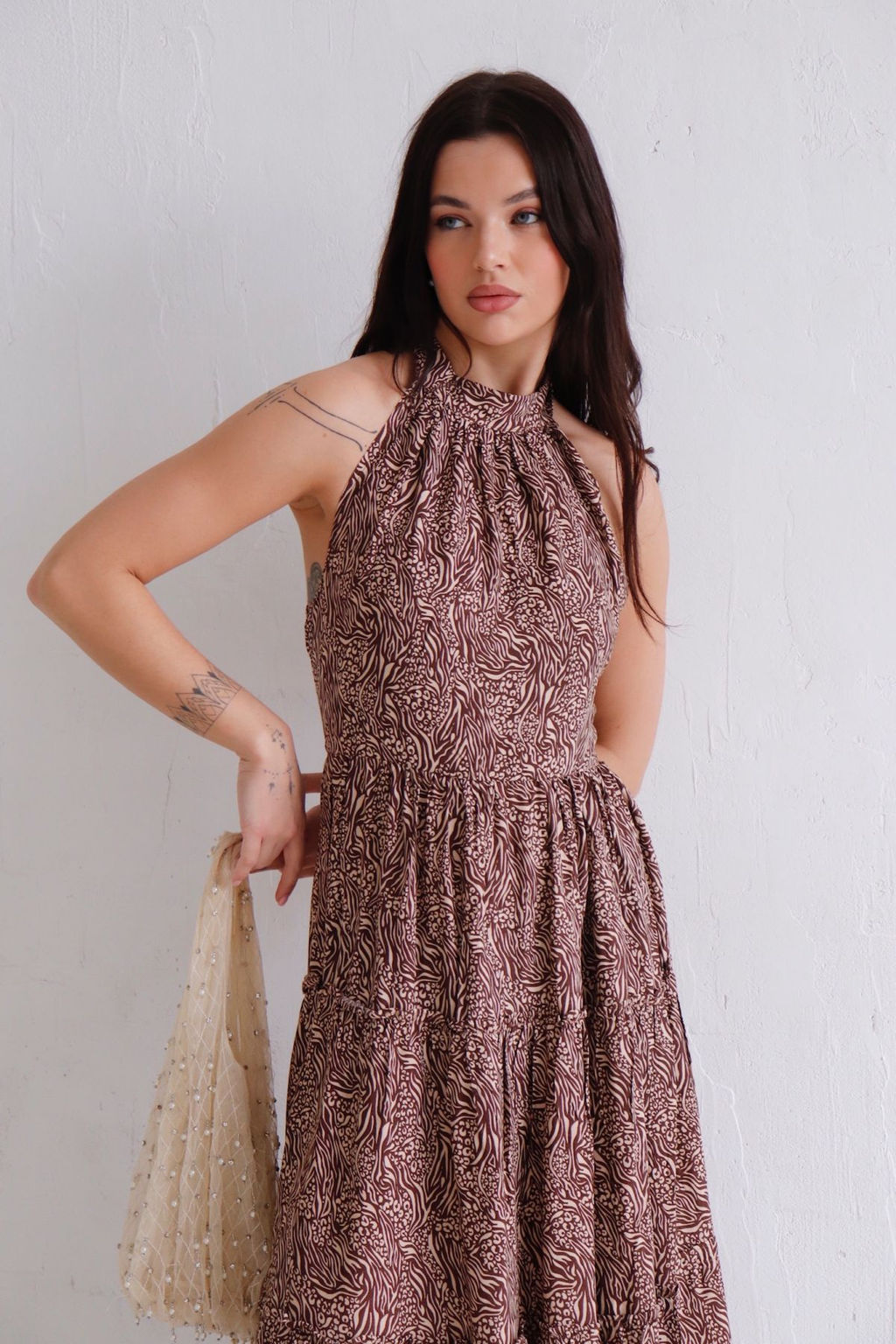 Martichelli Платье-американка коричневое  фото 4