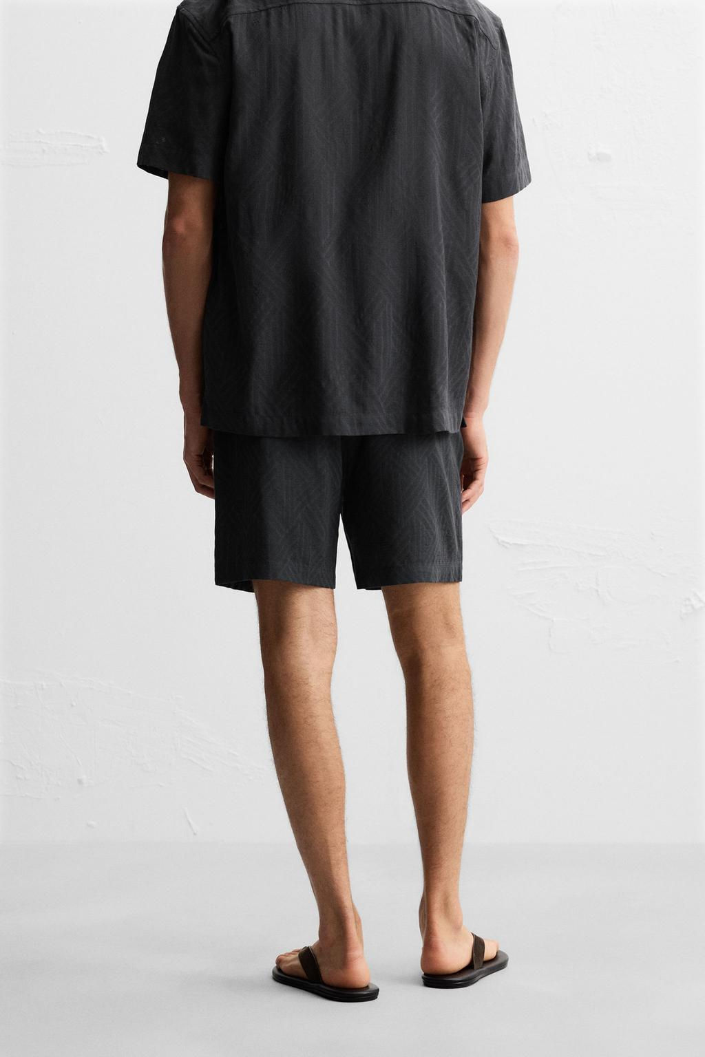 GEOMETRIC JACQUARD BERMUDA SHORTS - Zara фото 3