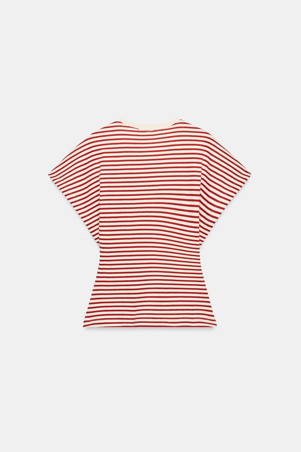 CAMISETA ENTALLADA RAYAS / Raya Roja