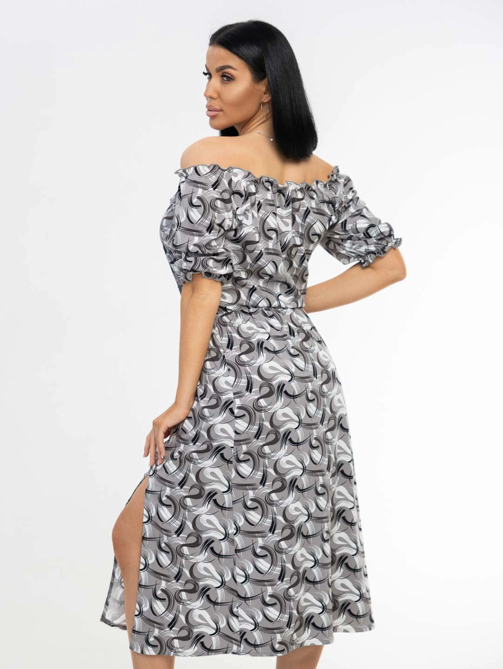 Платье женское, цвет серый