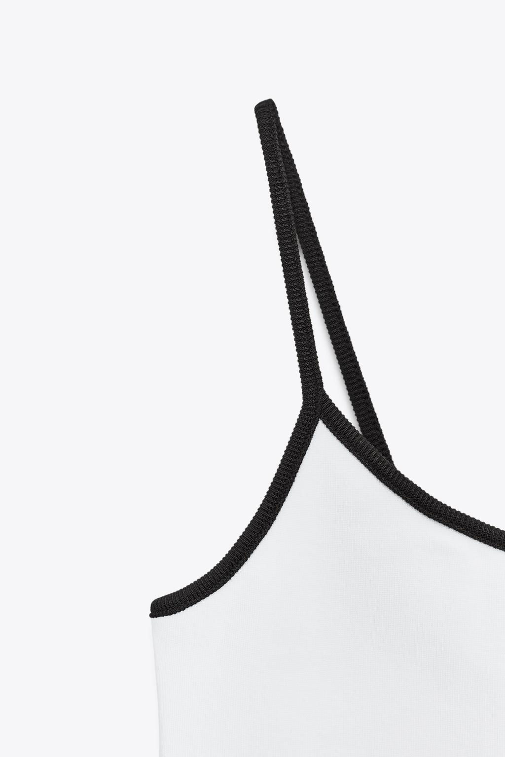 CONTRAST STRAP VEST TOP - Zara фото 12