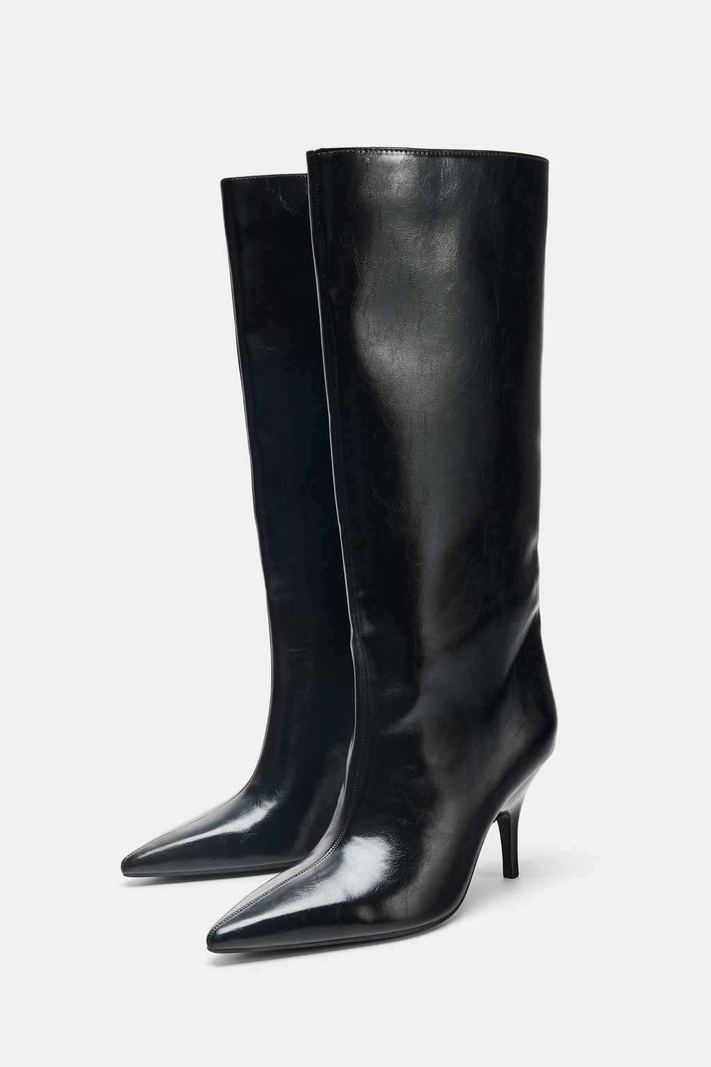 KITTEN HEEL KNEE-HIGH BOOTS - Zara фото 3