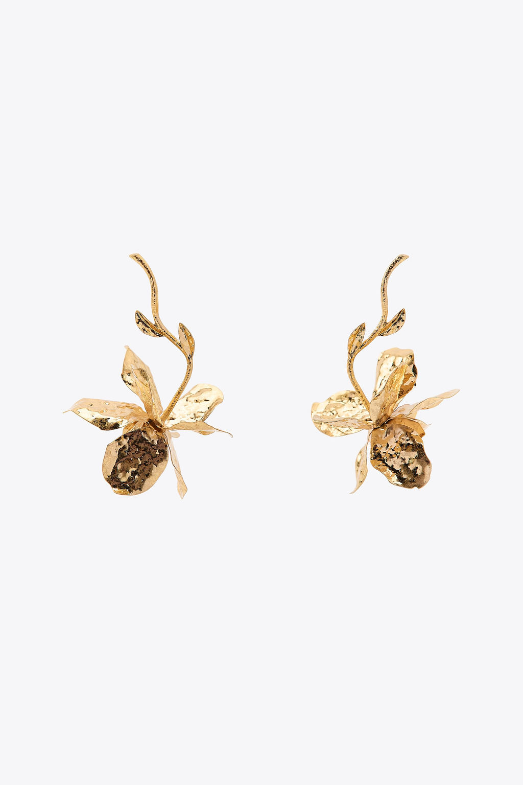 TEXTURED FLOWER EARRINGS - Zara фото 2