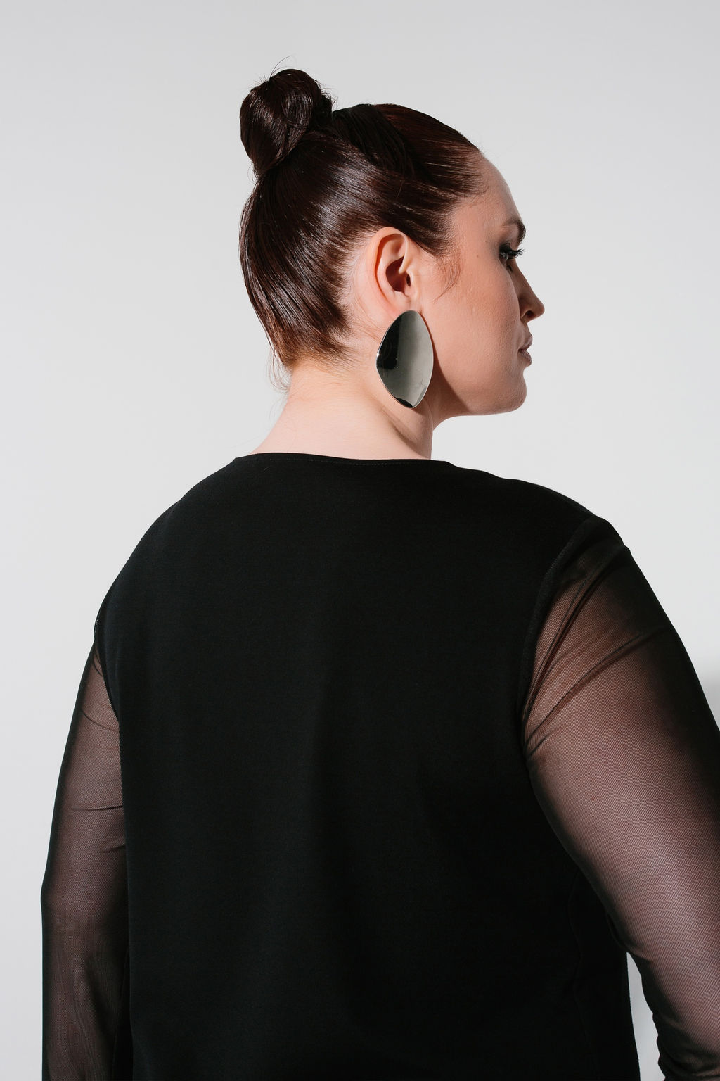 Сетка+ трикотажная вискоза лонгслив джемпер блуза