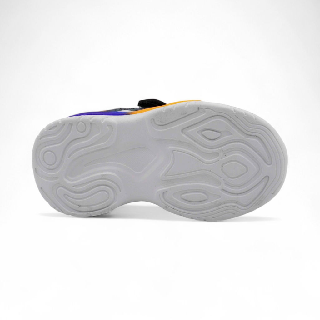 LED - кроссовки С7221-10 серо оранжевые - Sport фото 3