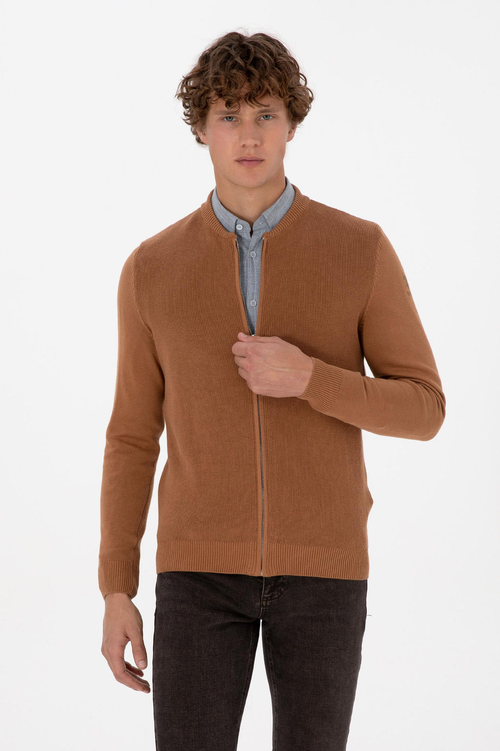 Erkek Camel Basic Triko H_rka Sepette S_rpriz _ndirim - U.s. polo assn фото 3