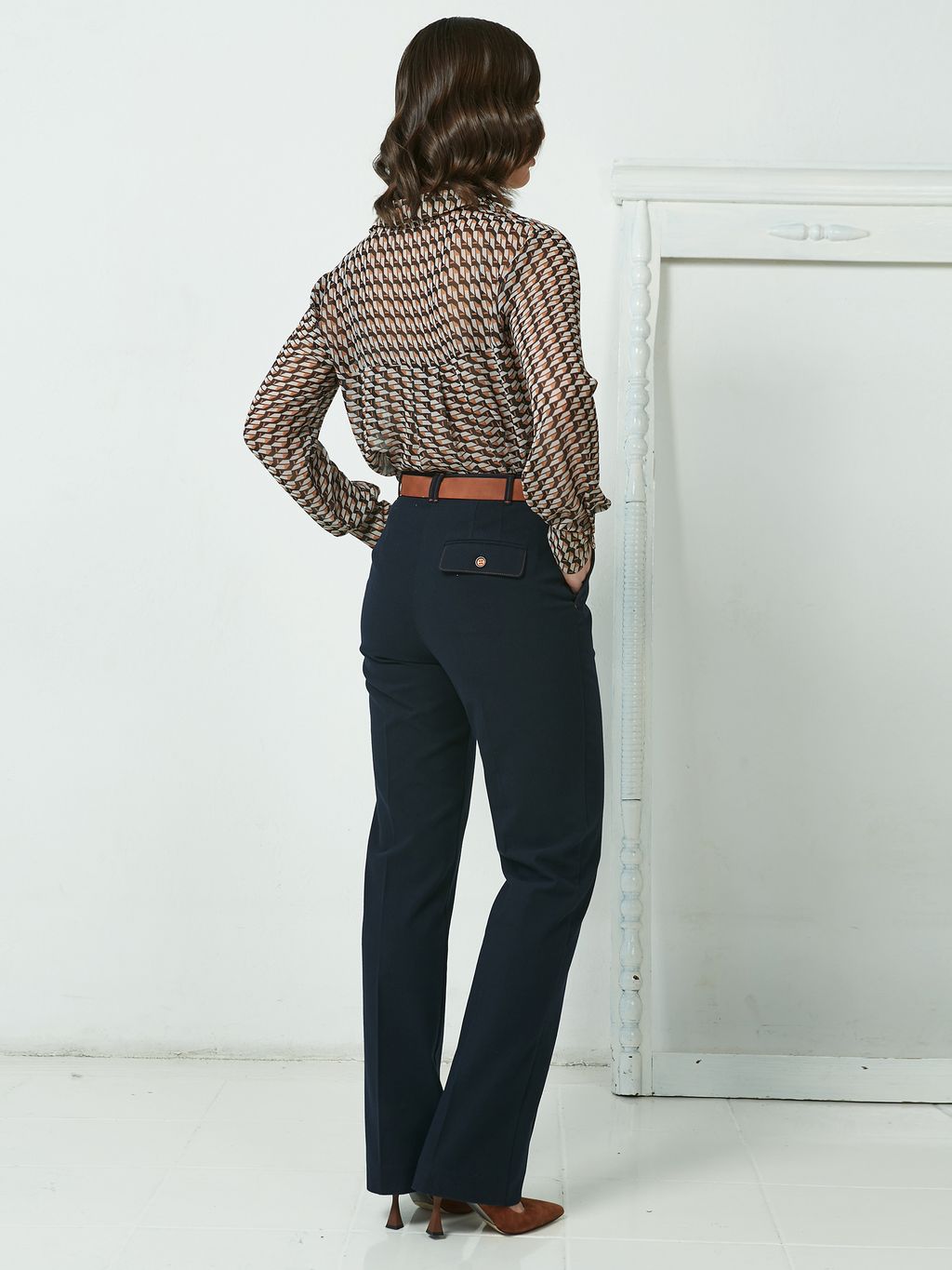 Рубашка из шифона - Stilla фото 5