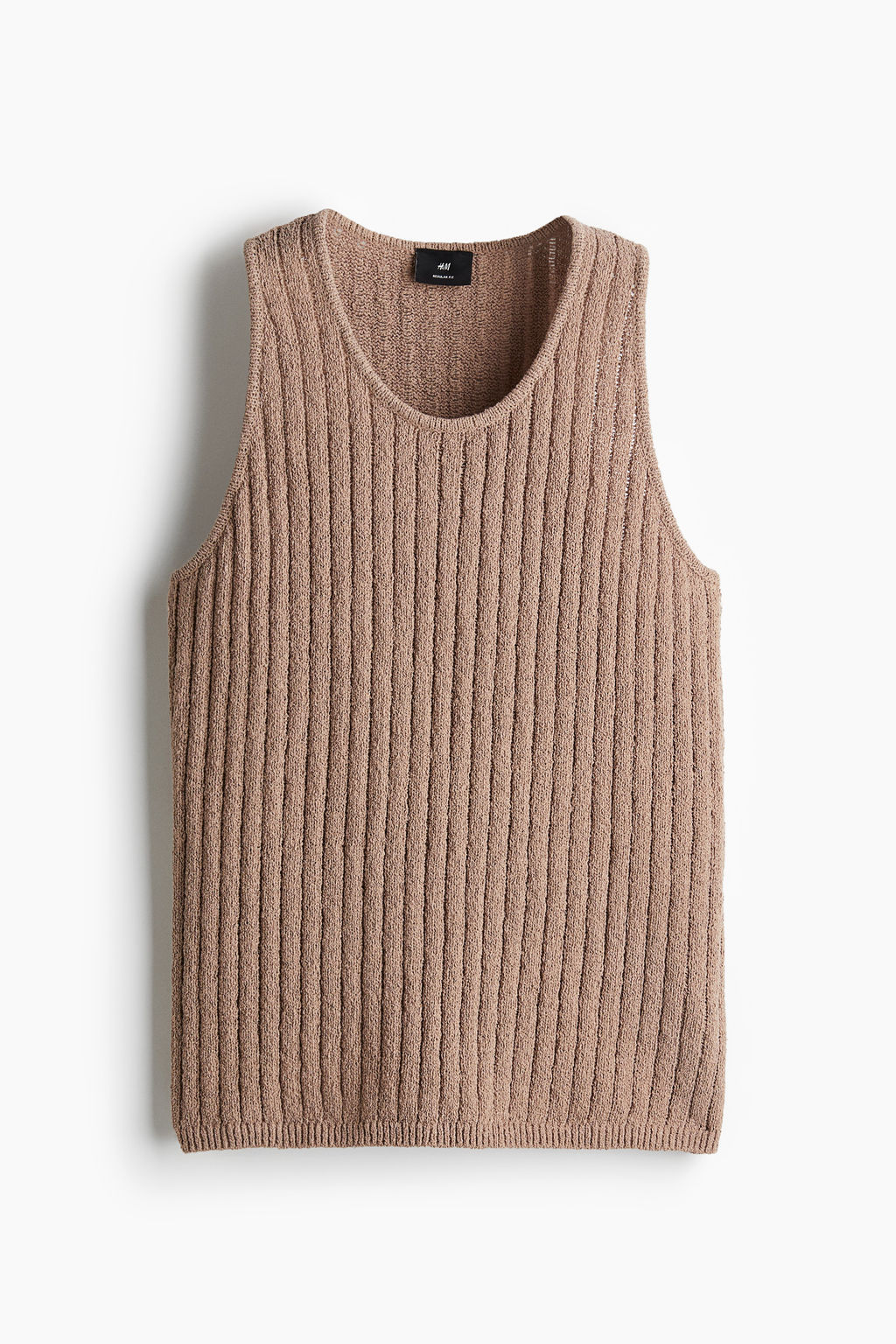 Camiseta sin mangas en punto de canal? Regular Fit - H&m фото 2