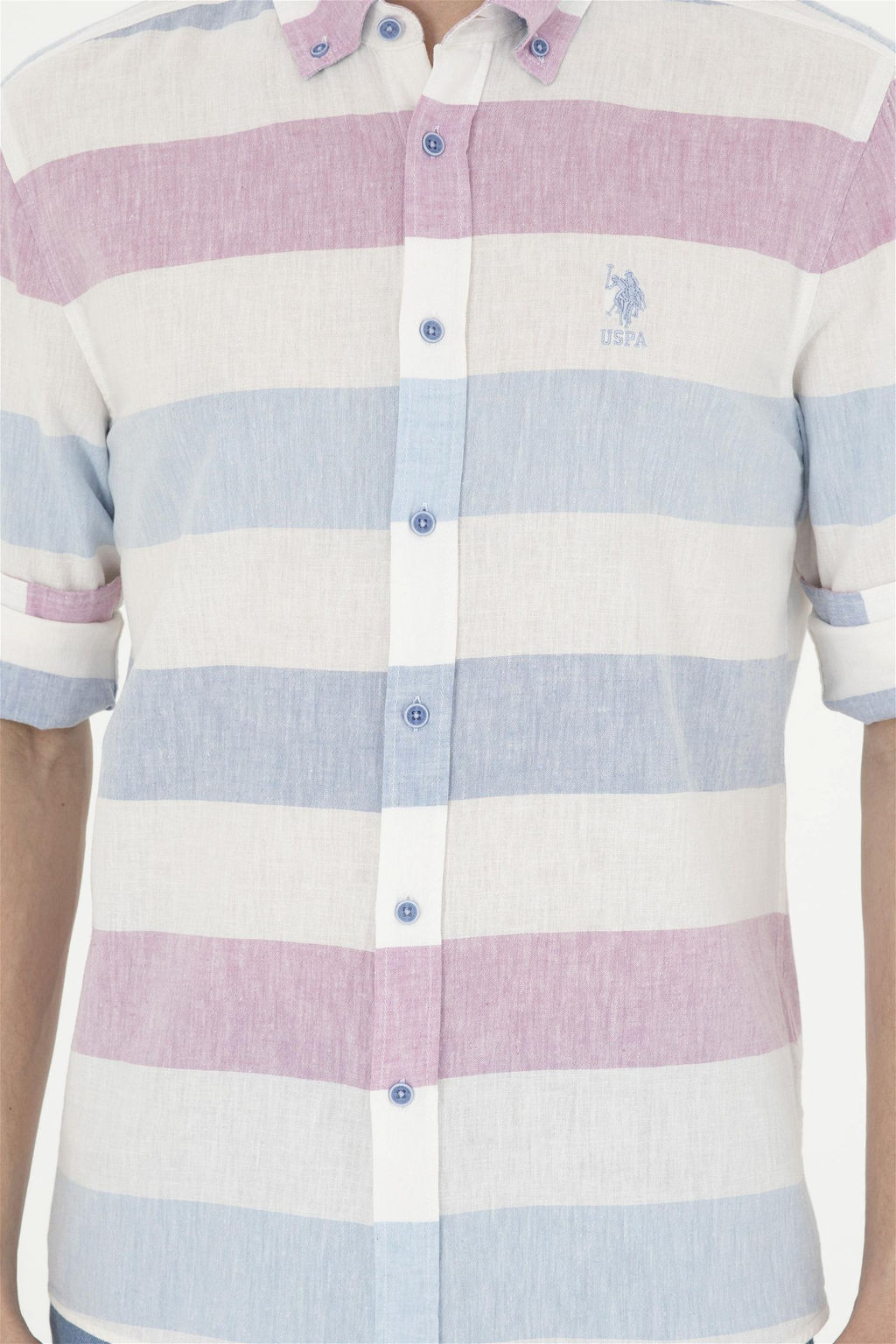 U. S. Polo Assn / Мужская темно-синяя рубашка с длинным рукавом - U.s. polo assn фото 6