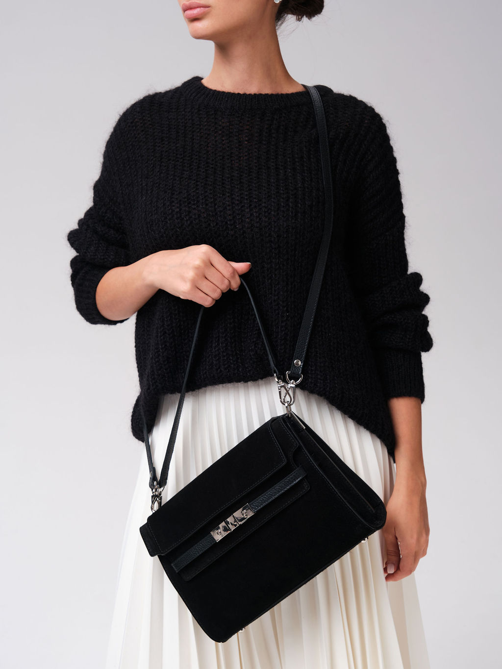 Замшевая сумка Rachel DBR 31361 черный фото 4