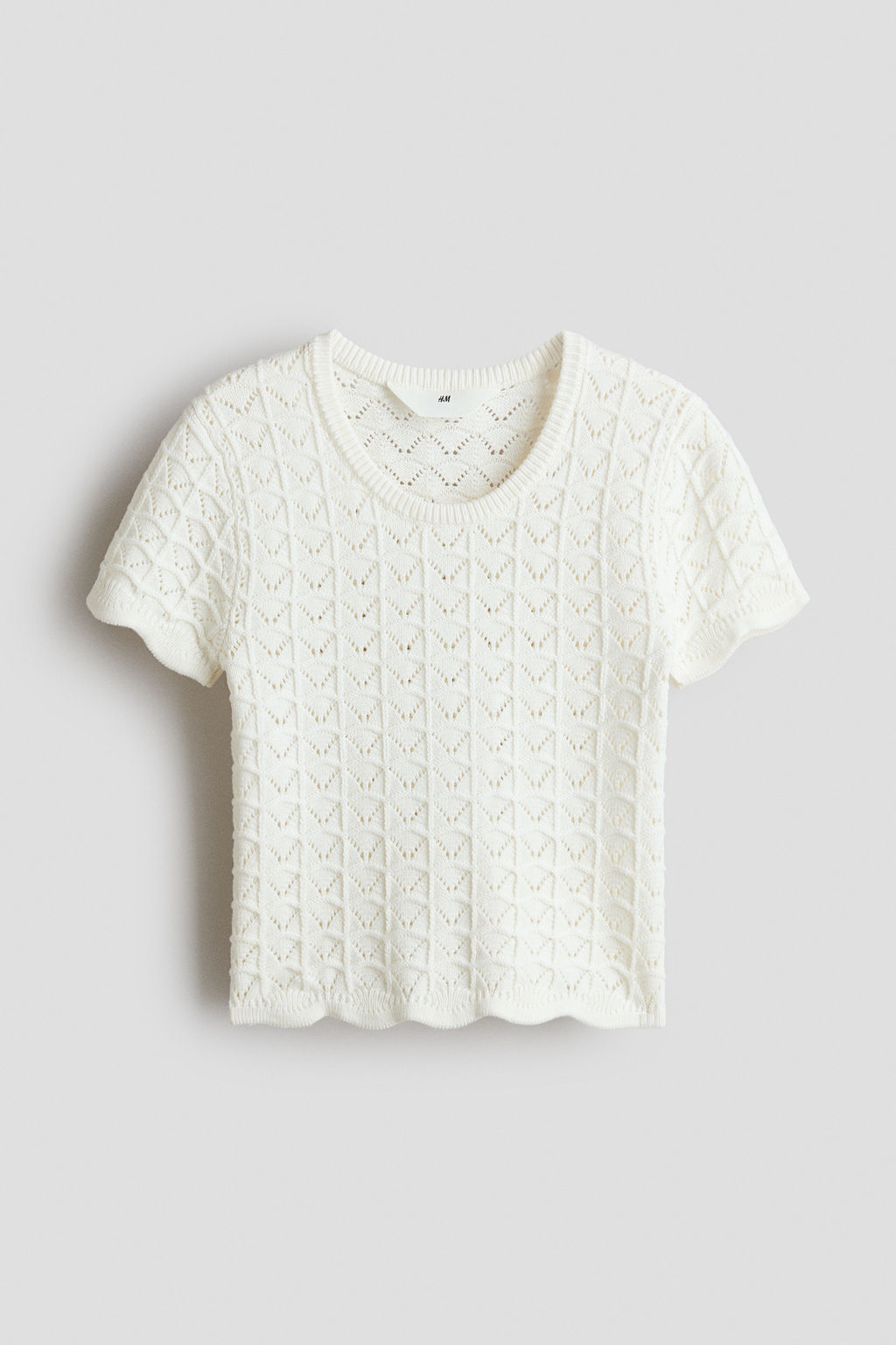 Top en punto pointelle efecto crochet - H&m фото 4