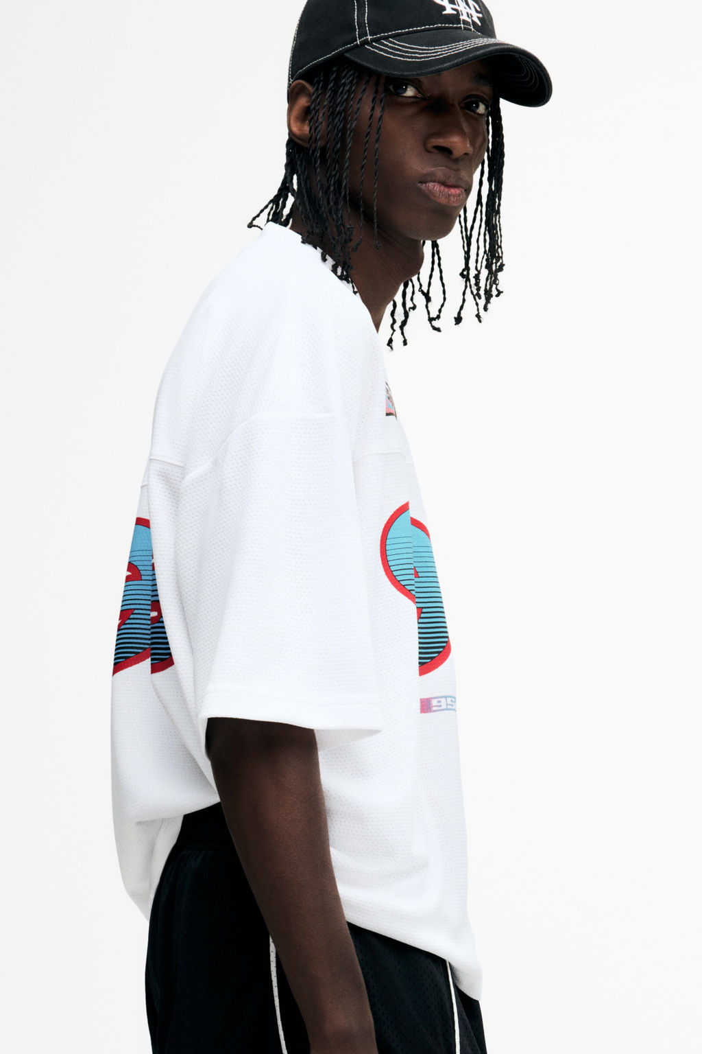 Camiseta de malla con estampado Oversized Fit - H&m фото 6
