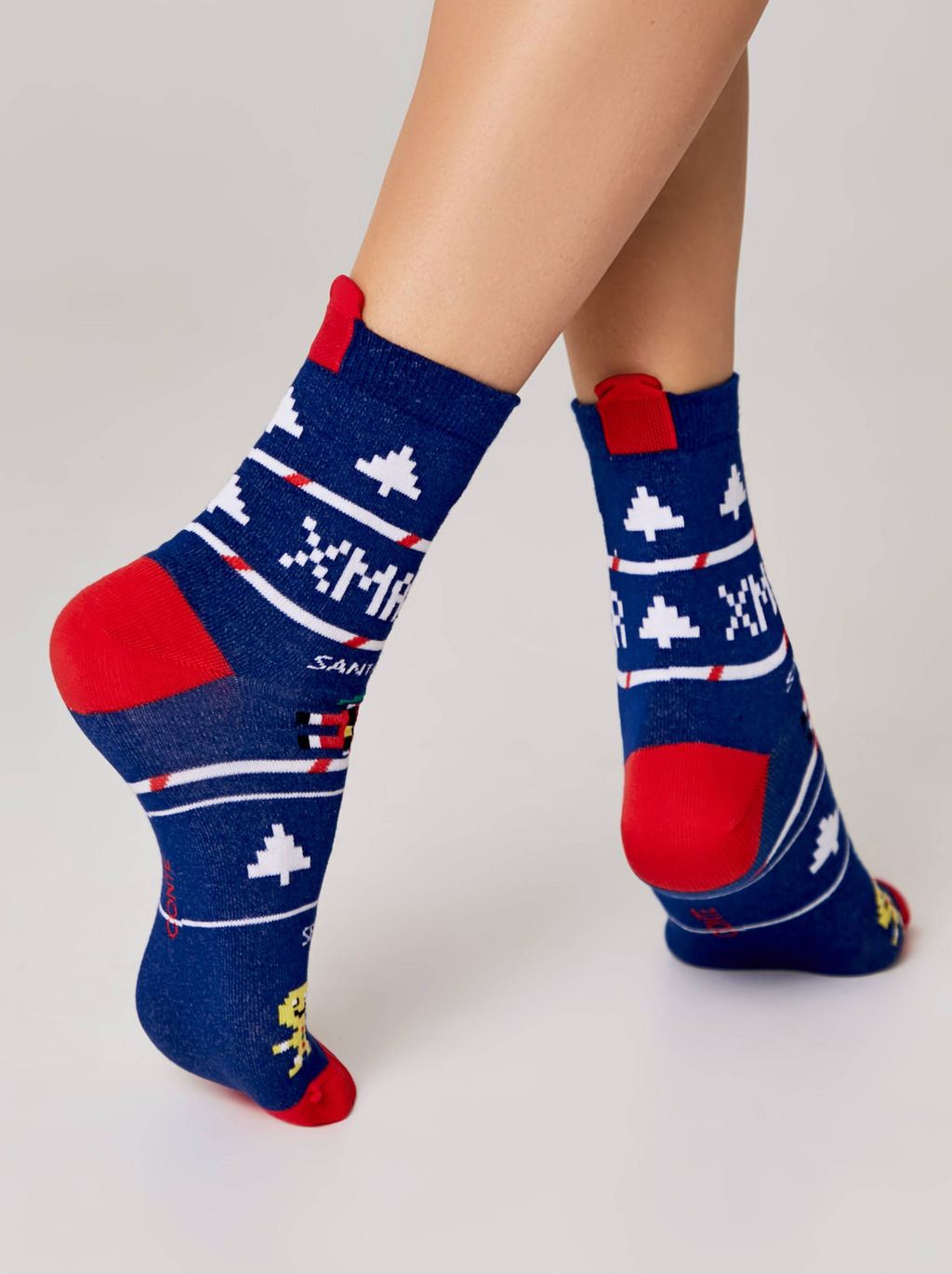 Цена за 2 пары. Носки новогодние синий - Conte elegant фото 2