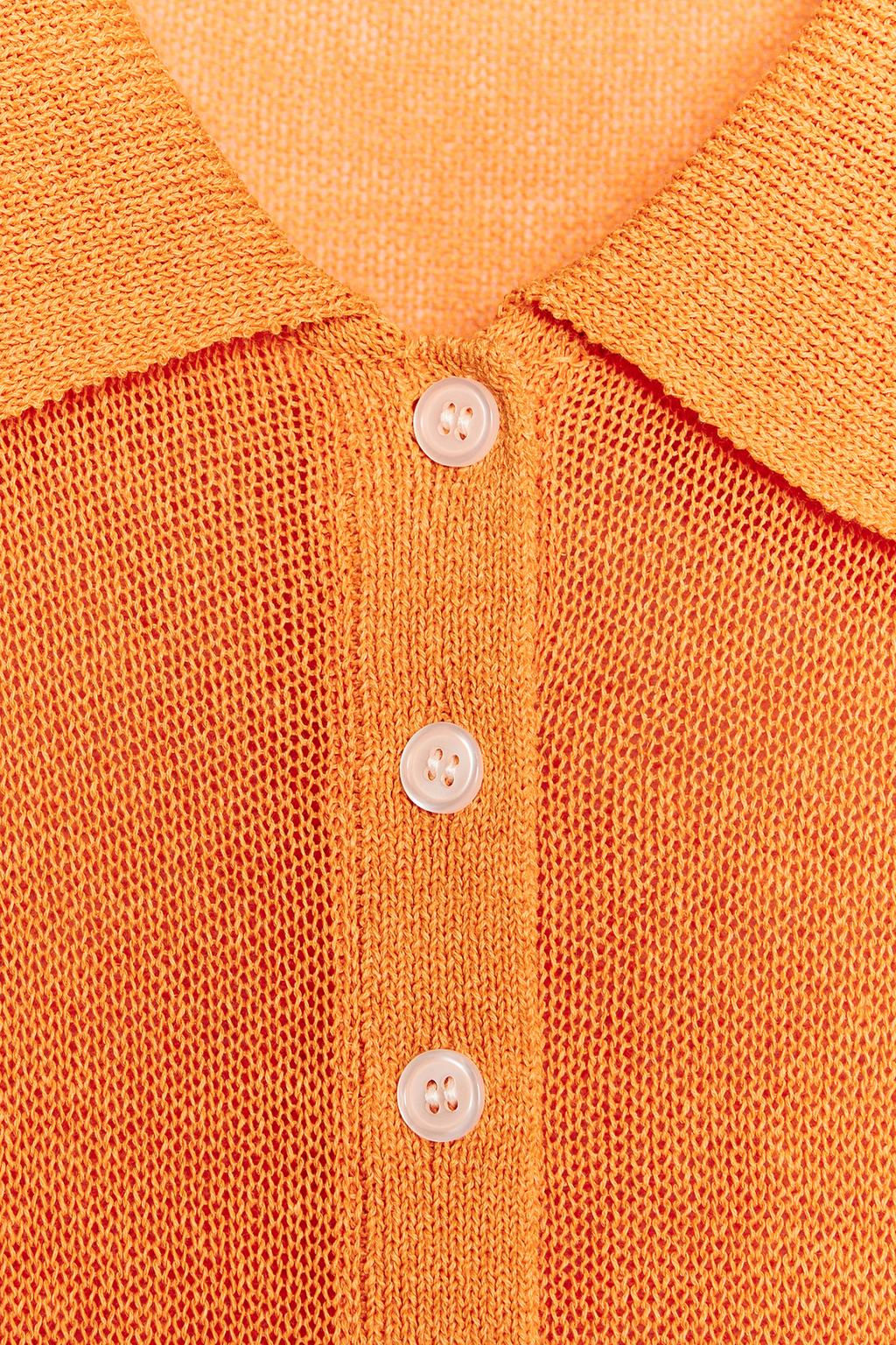 PLAIN KNIT POLO TOP - Zara фото 8