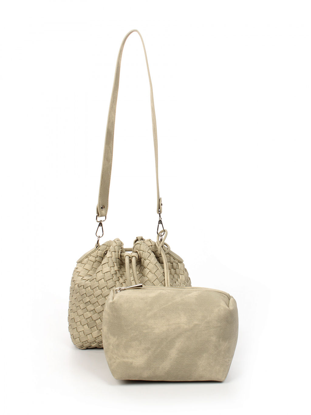 LACCOMA сумка СУ038-винтаж бежевый эко кожа хлопок  фото 4