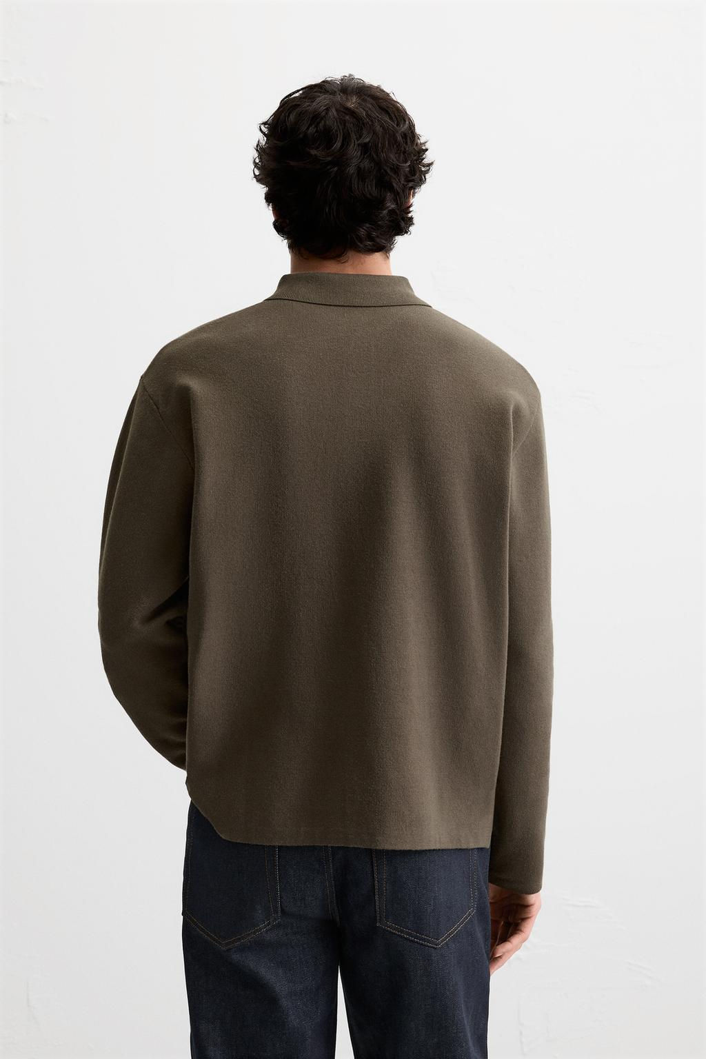 VISCOSE BLEND KNIT POLO SHIRT - Zara фото 19