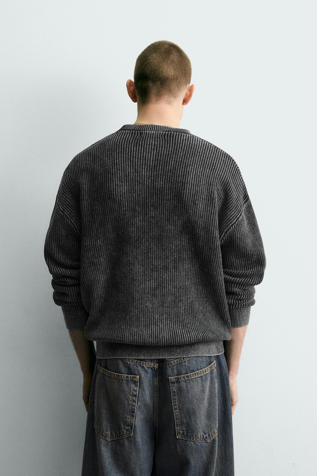 JERSEY ESTRUCTURA CANAL? LAVADO / Negro - Zara фото 3