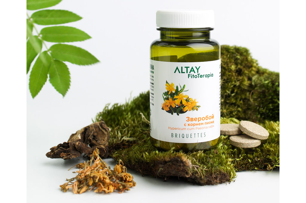 БАД в монобрикетах Зверобой с корнем пиона Алфит 7464