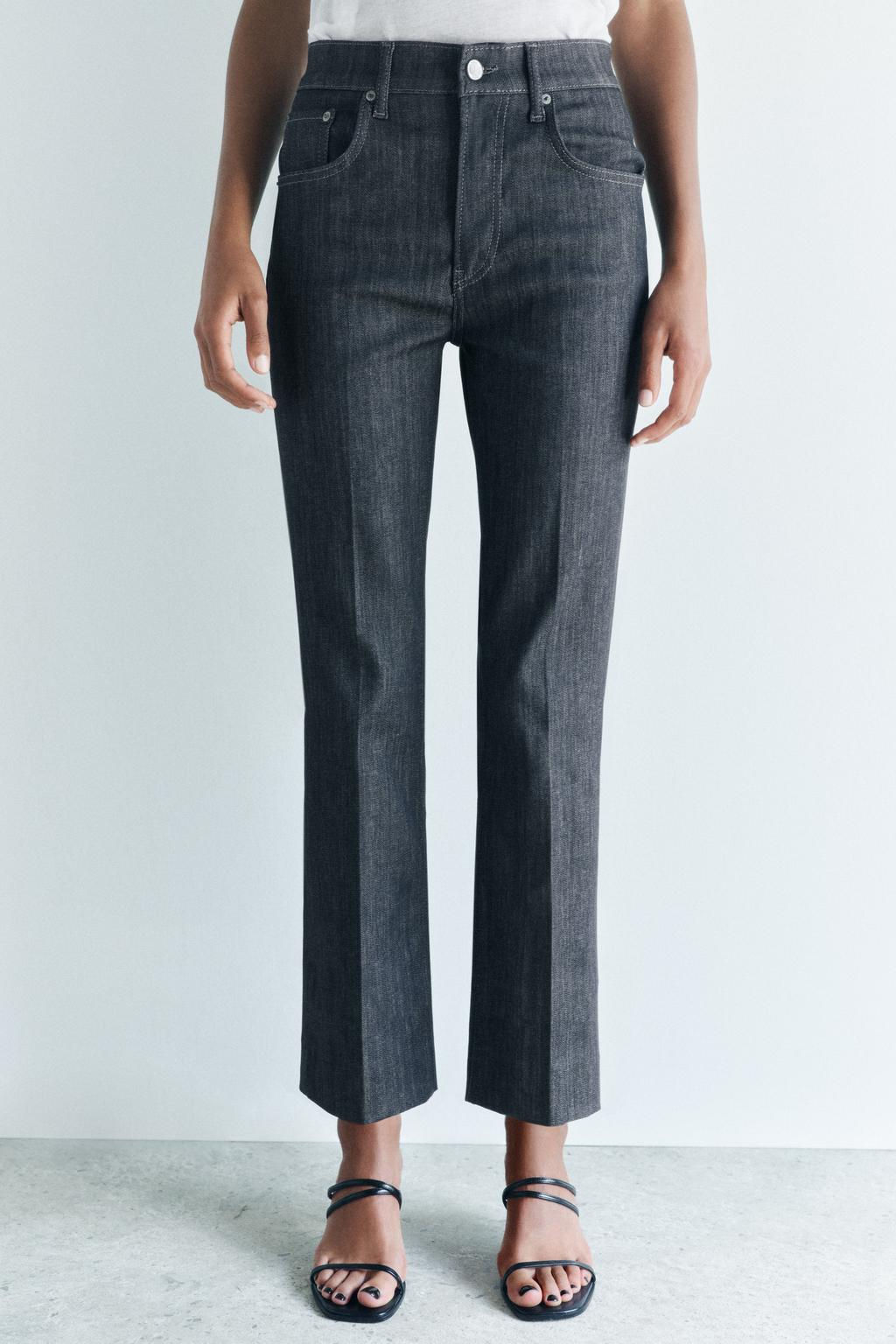 ZW COLLECTION BOOTCUT HIGH-WAIST CROPPED JEANS - Zara фото 36