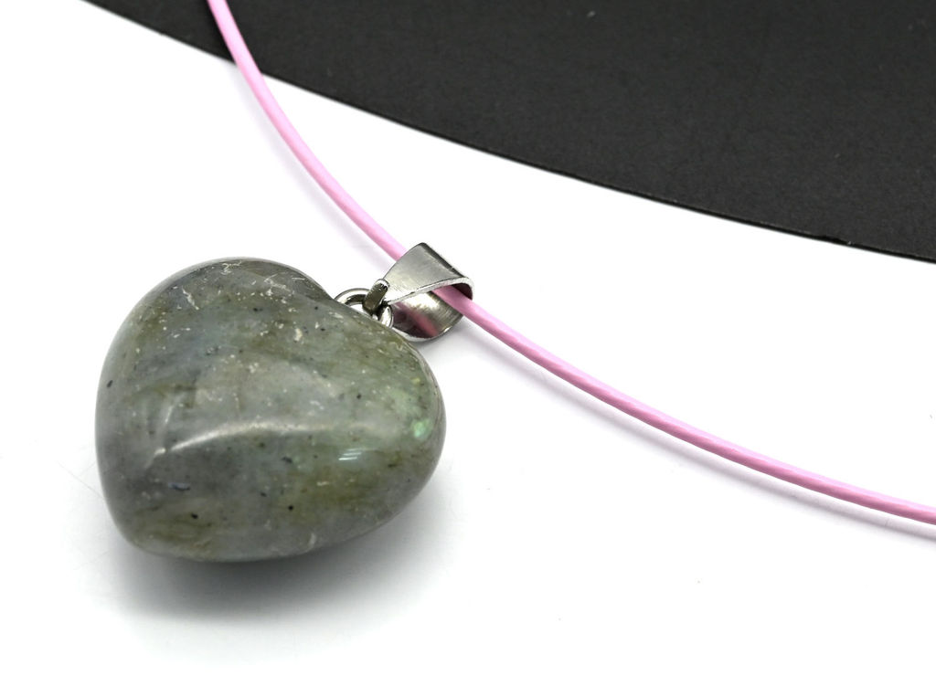 Розовый чокер для кулонов и подвесок из полимера, 45см