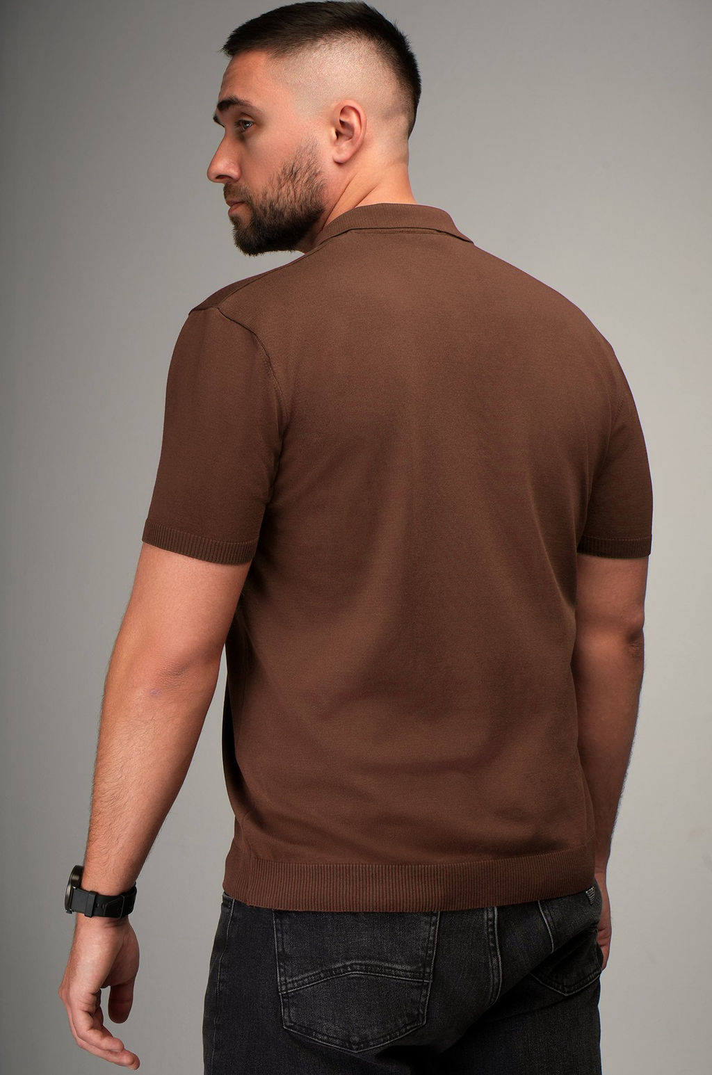 Мужская футболка-поло из вязаного трикотажа Happyfox - Happy fox фото 4